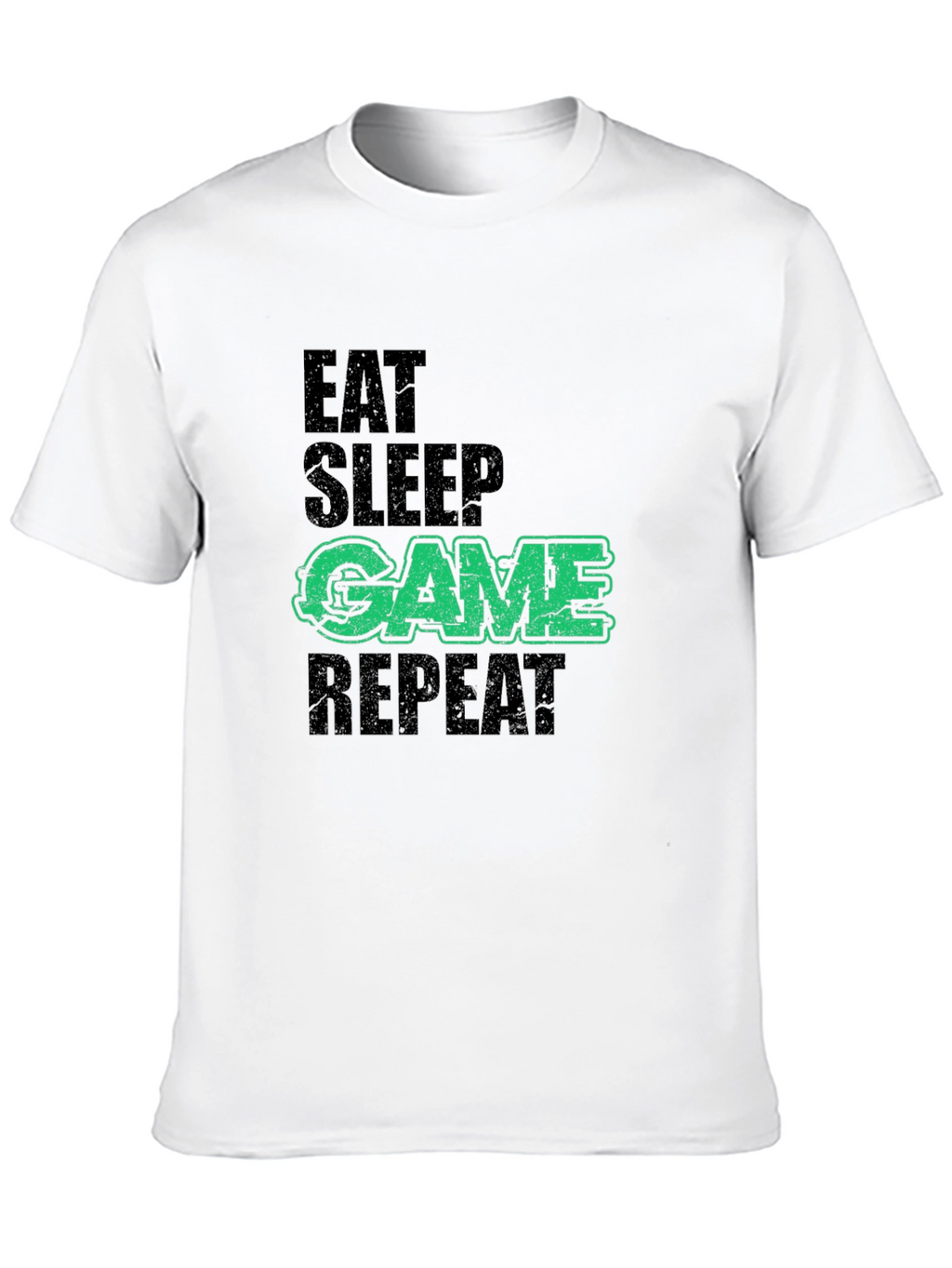 Eat Sleep Game Repeat Mens Graphic Tee