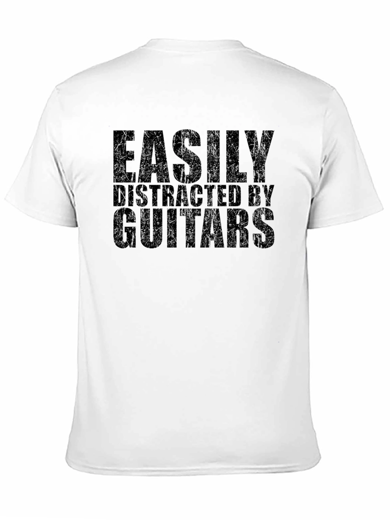 Easily Distracted by Guitars - Funny Musician T-Shirt