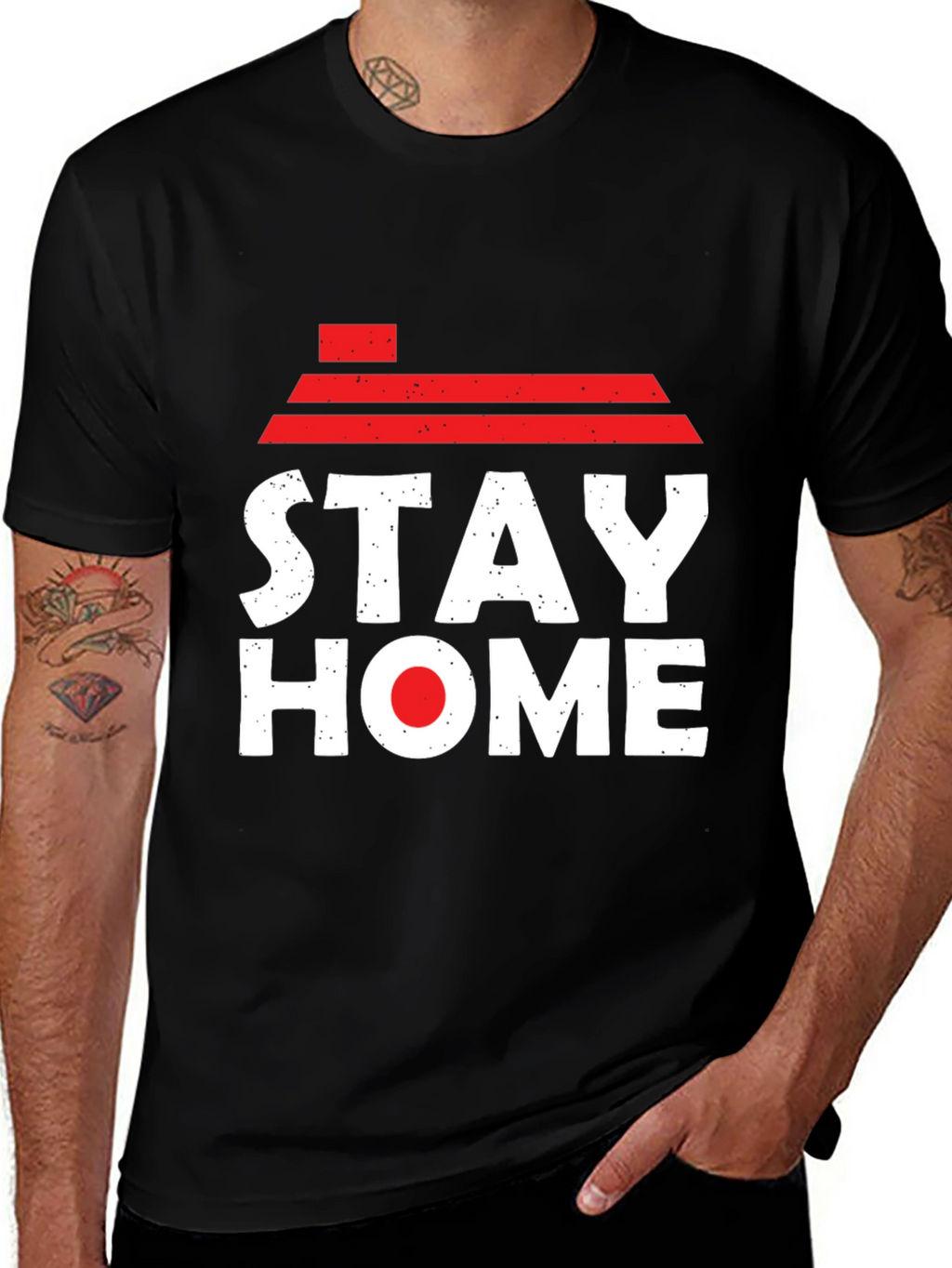 Stay Home Graphic Tee - Pandemic Awareness Shirt