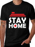 Stay Home Graphic Tee - Pandemic Awareness Shirt
