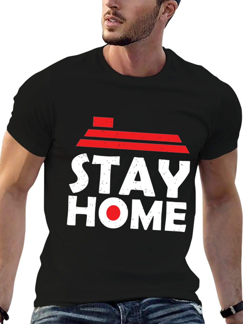 Stay Home Graphic Tee - Pandemic Awareness Shirt