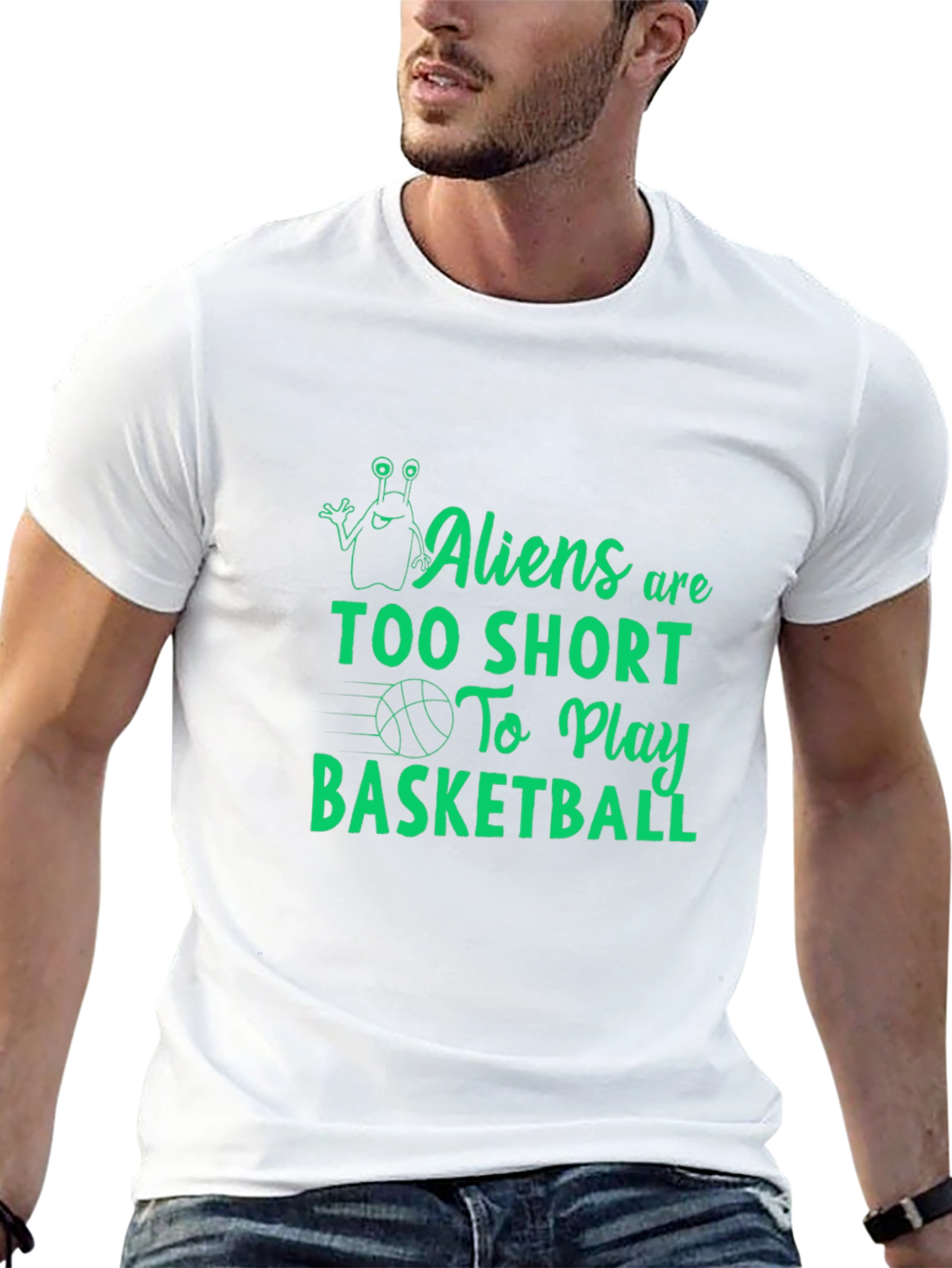 Aliens Too Short Basketball Graphic Tee