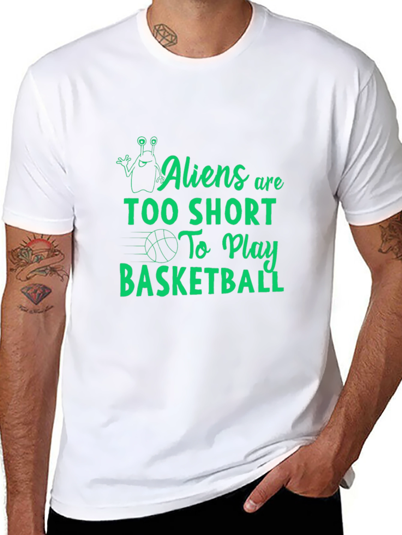 Aliens Too Short Basketball Graphic Tee
