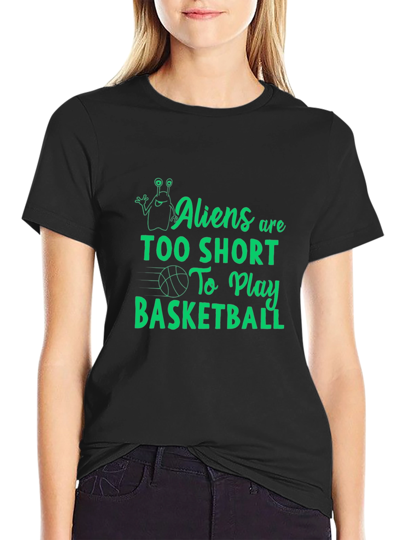 Aliens Too Short Basketball Graphic Tee