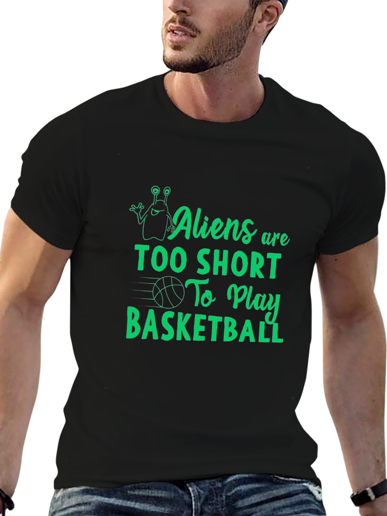 Aliens Too Short Basketball Graphic Tee