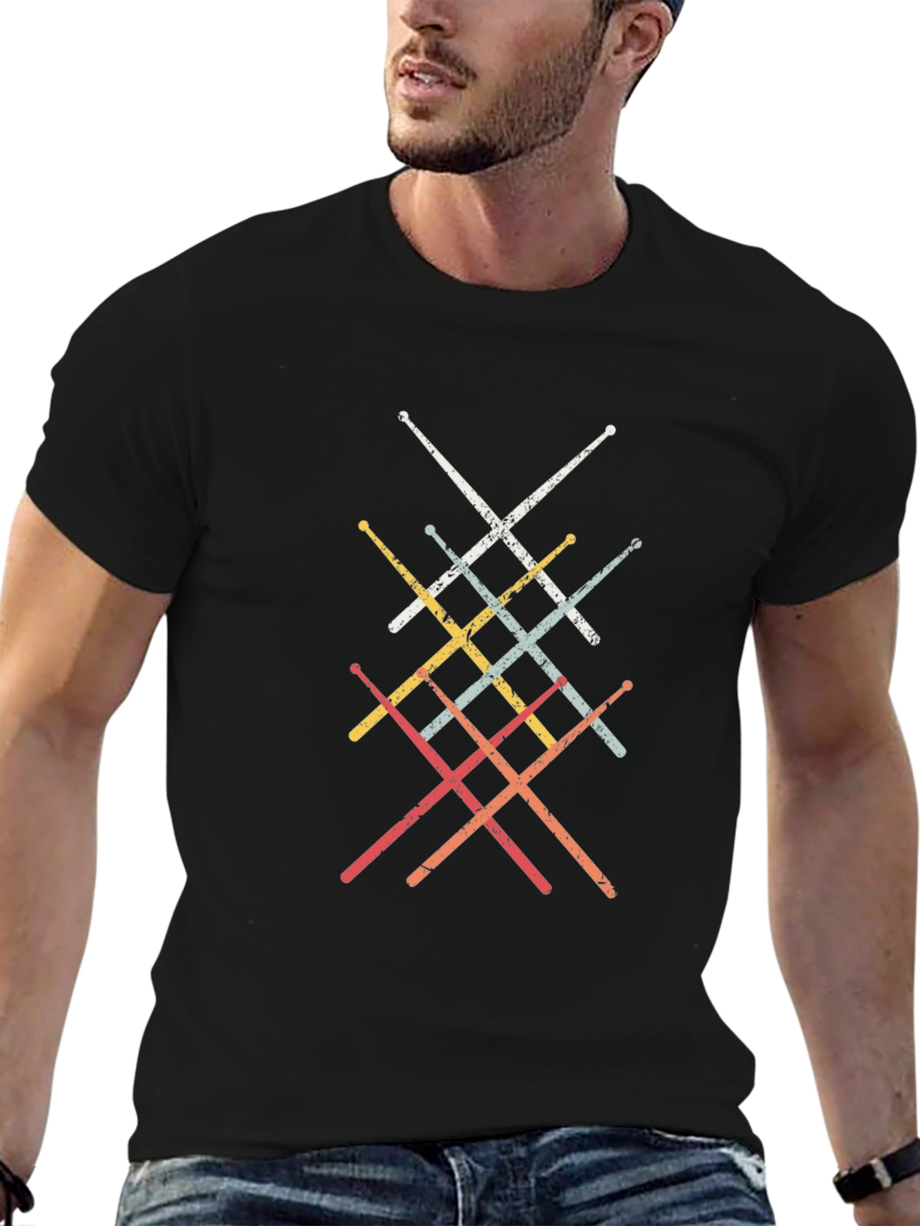 Vintage Drum Sticks T-Shirt - Musicians Tee