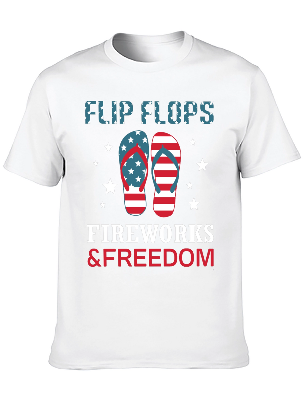Patriotic Flip Flops Fireworks & Freedom T-Shirt
