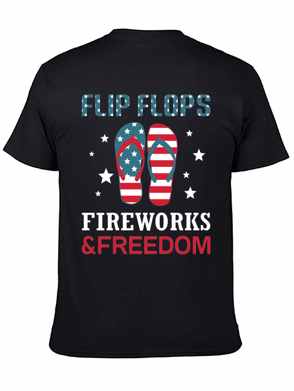 Patriotic Flip Flops Fireworks & Freedom T-Shirt