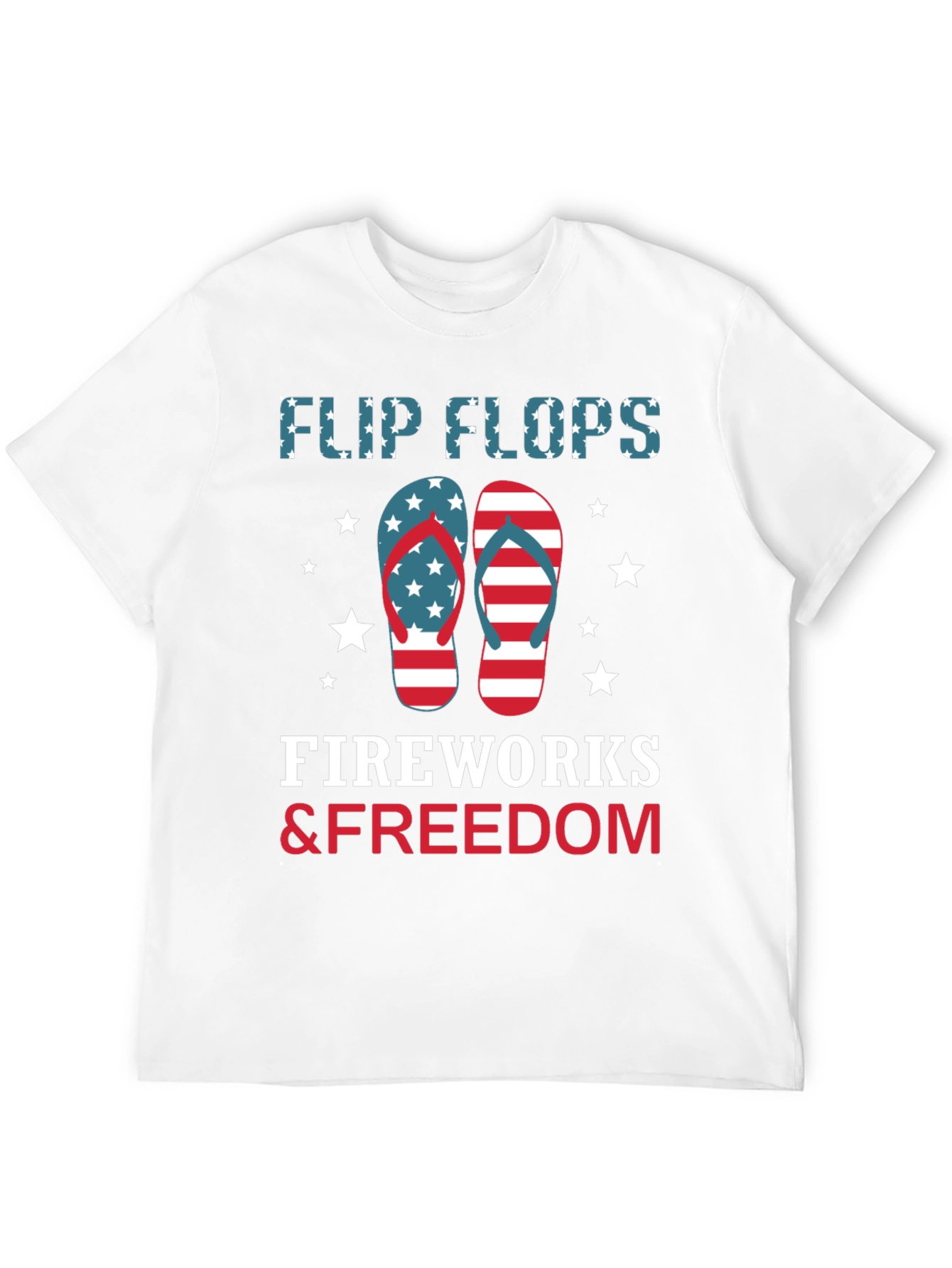 Patriotic Flip Flops Fireworks & Freedom T-Shirt