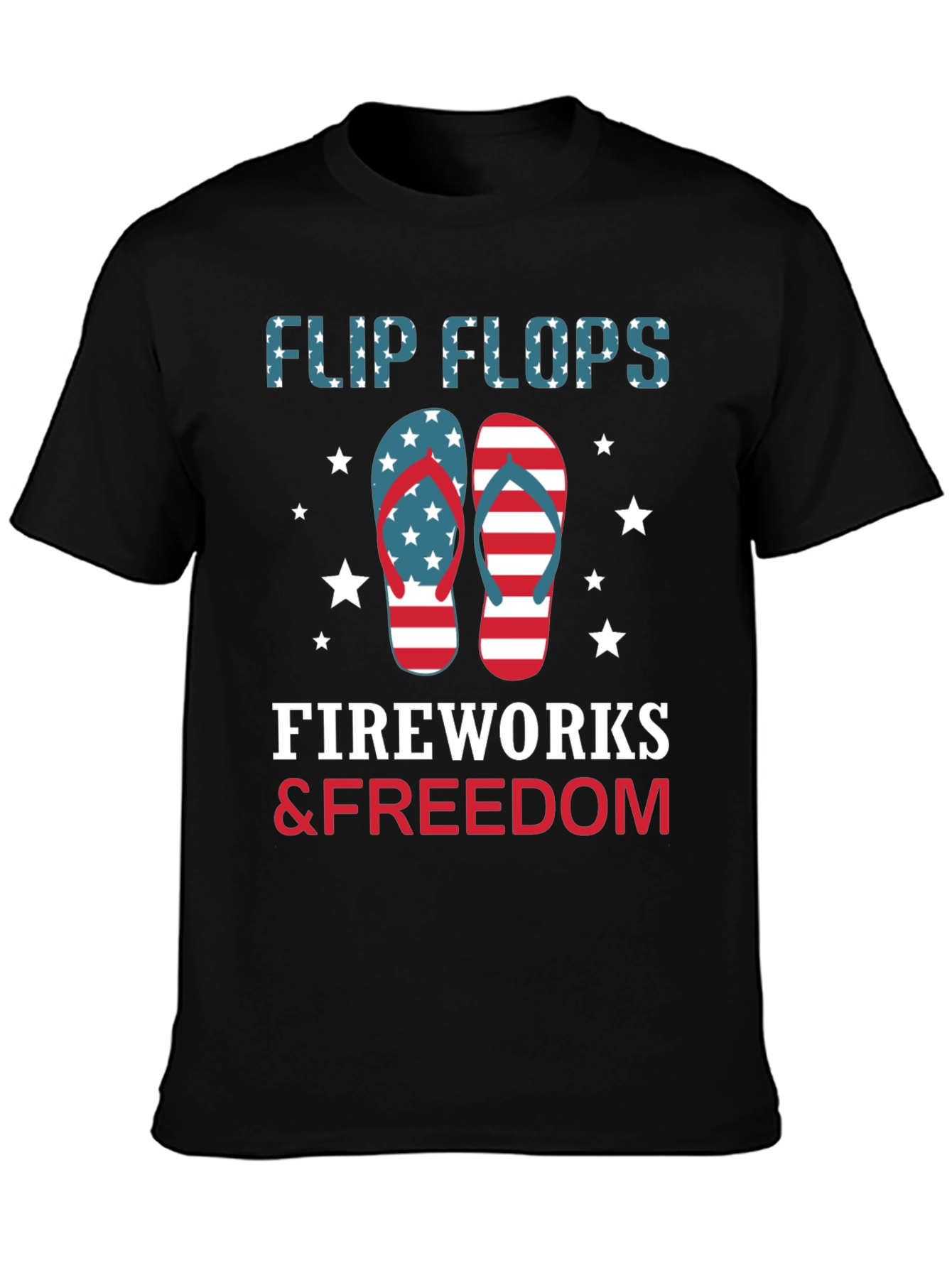 Patriotic Flip Flops Fireworks & Freedom T-Shirt