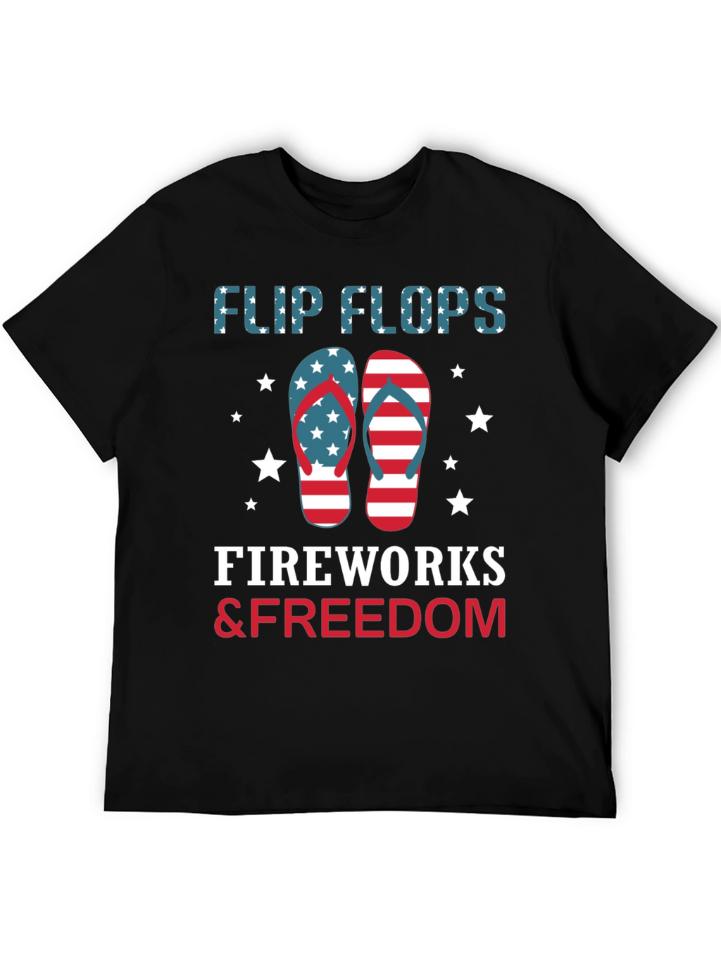 Patriotic Flip Flops Fireworks & Freedom T-Shirt