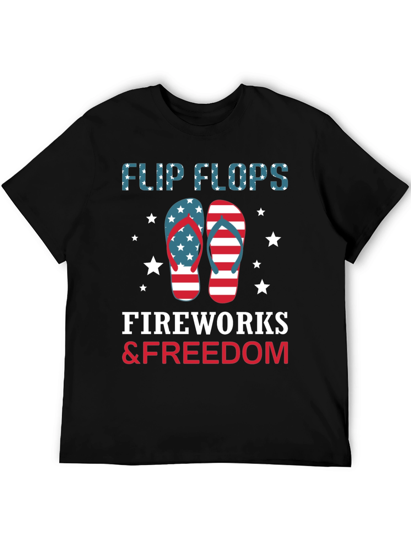 Patriotic Flip Flops Fireworks & Freedom T-Shirt