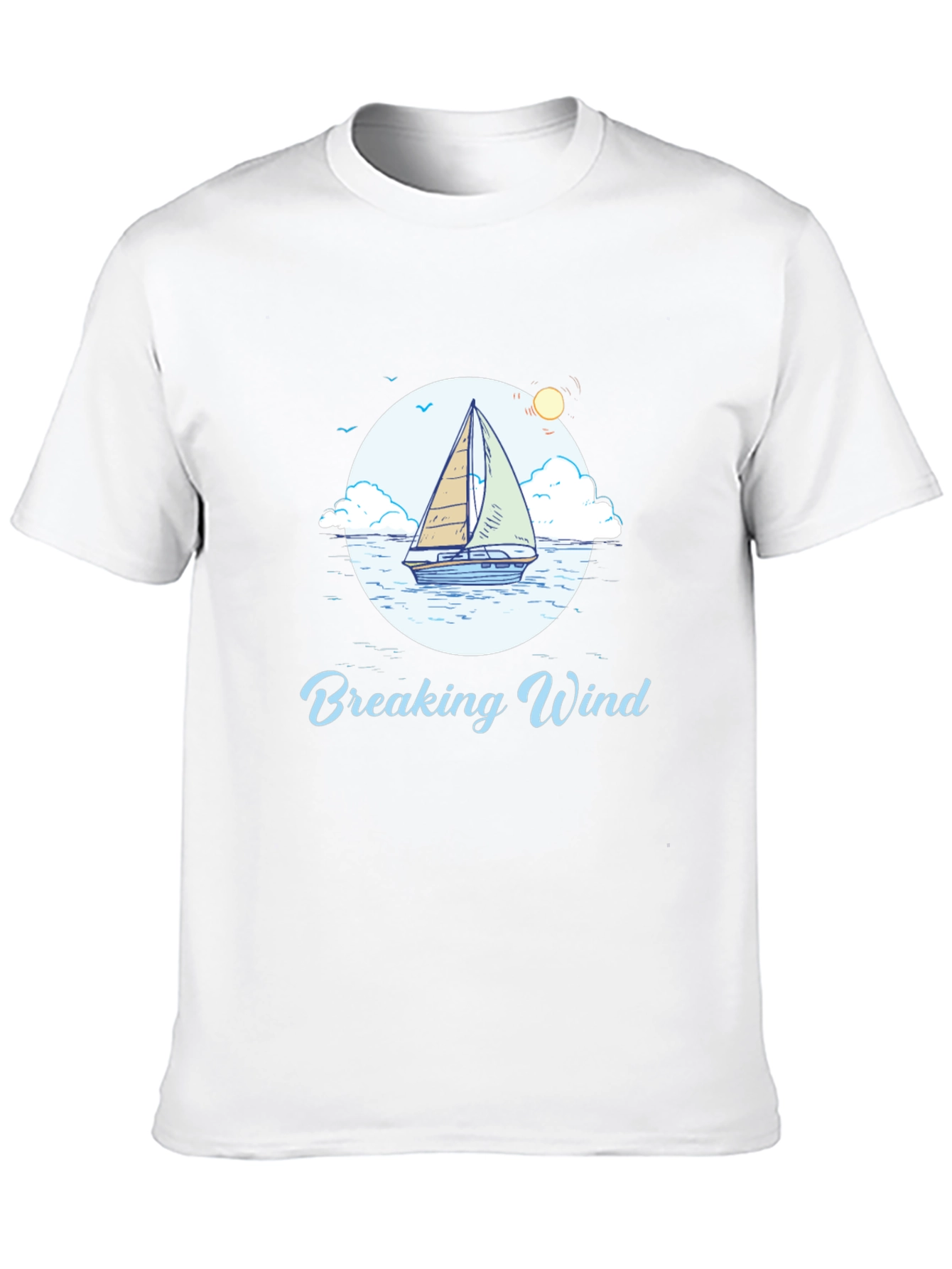Breaking Wind Sailboat Graphic Tee