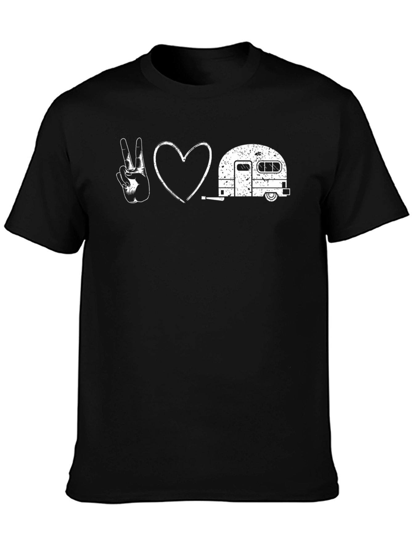 Peace Love Camping Black T-Shirt