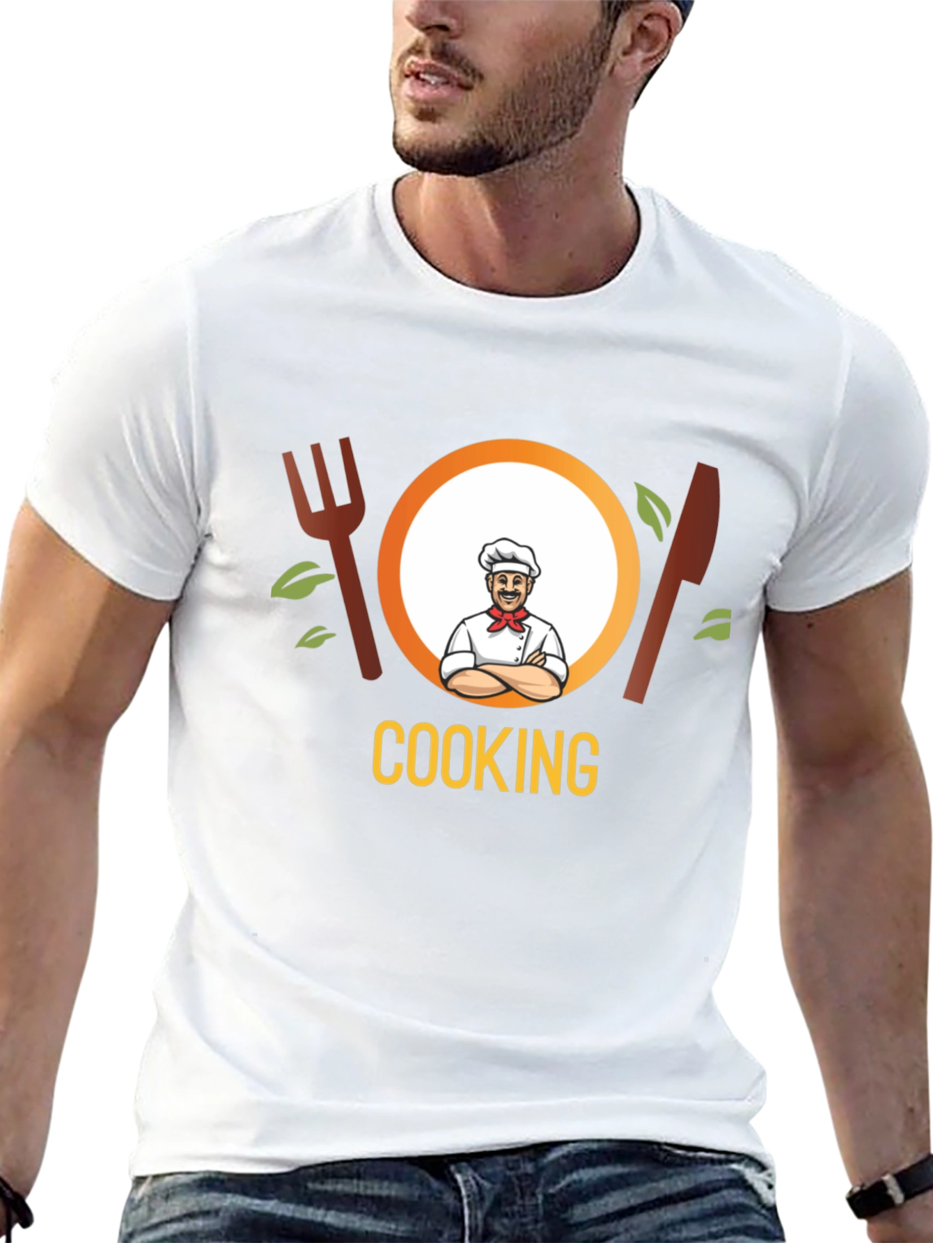 Cooking Chef Graphic Tee - Black Cotton T-Shirt