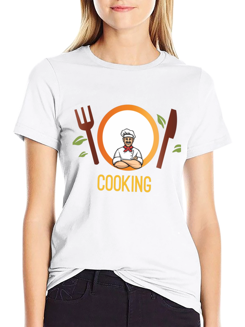 Cooking Chef Graphic Tee - Black Cotton T-Shirt