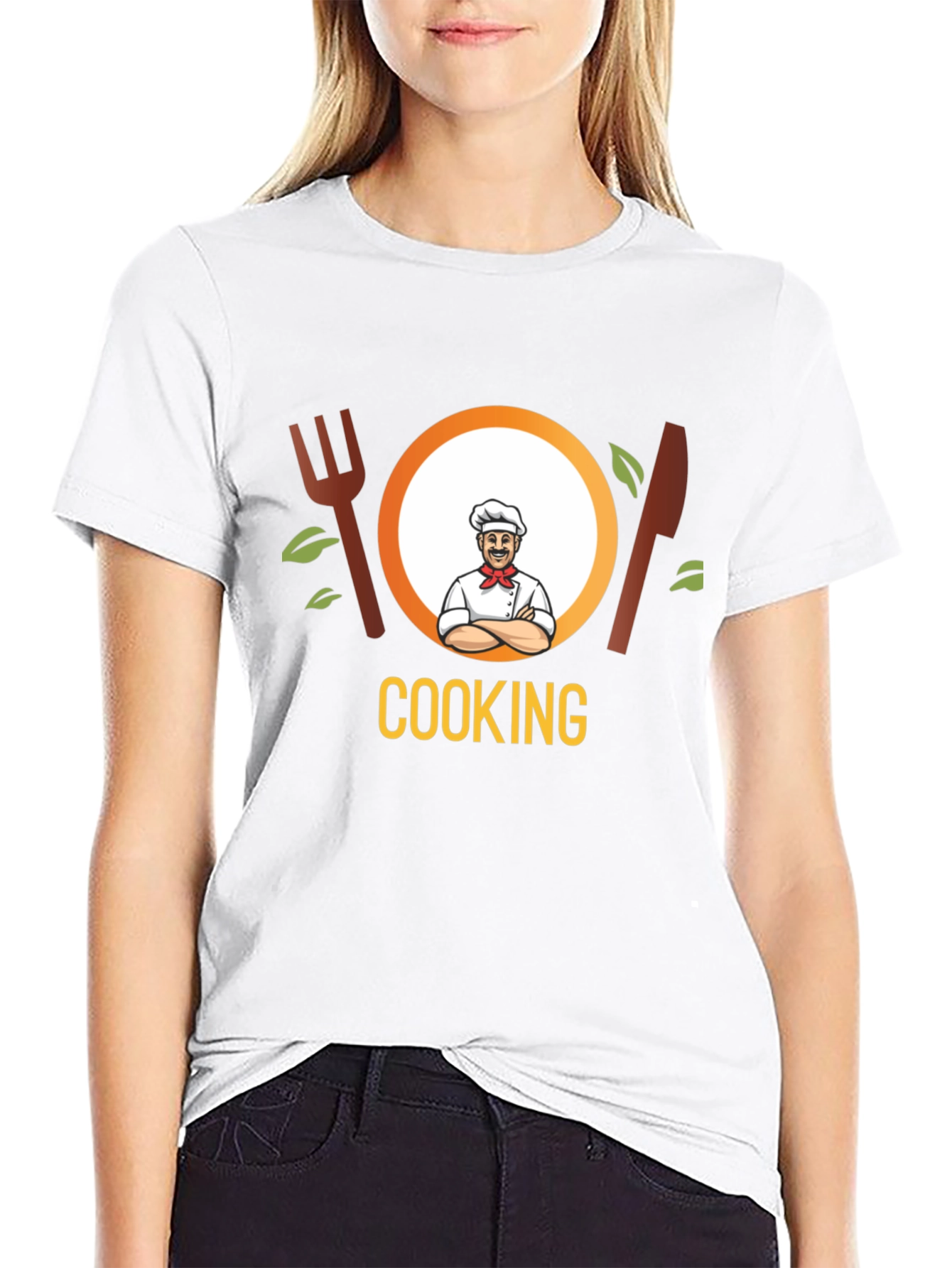 Cooking Chef Graphic Tee - Black Cotton T-Shirt