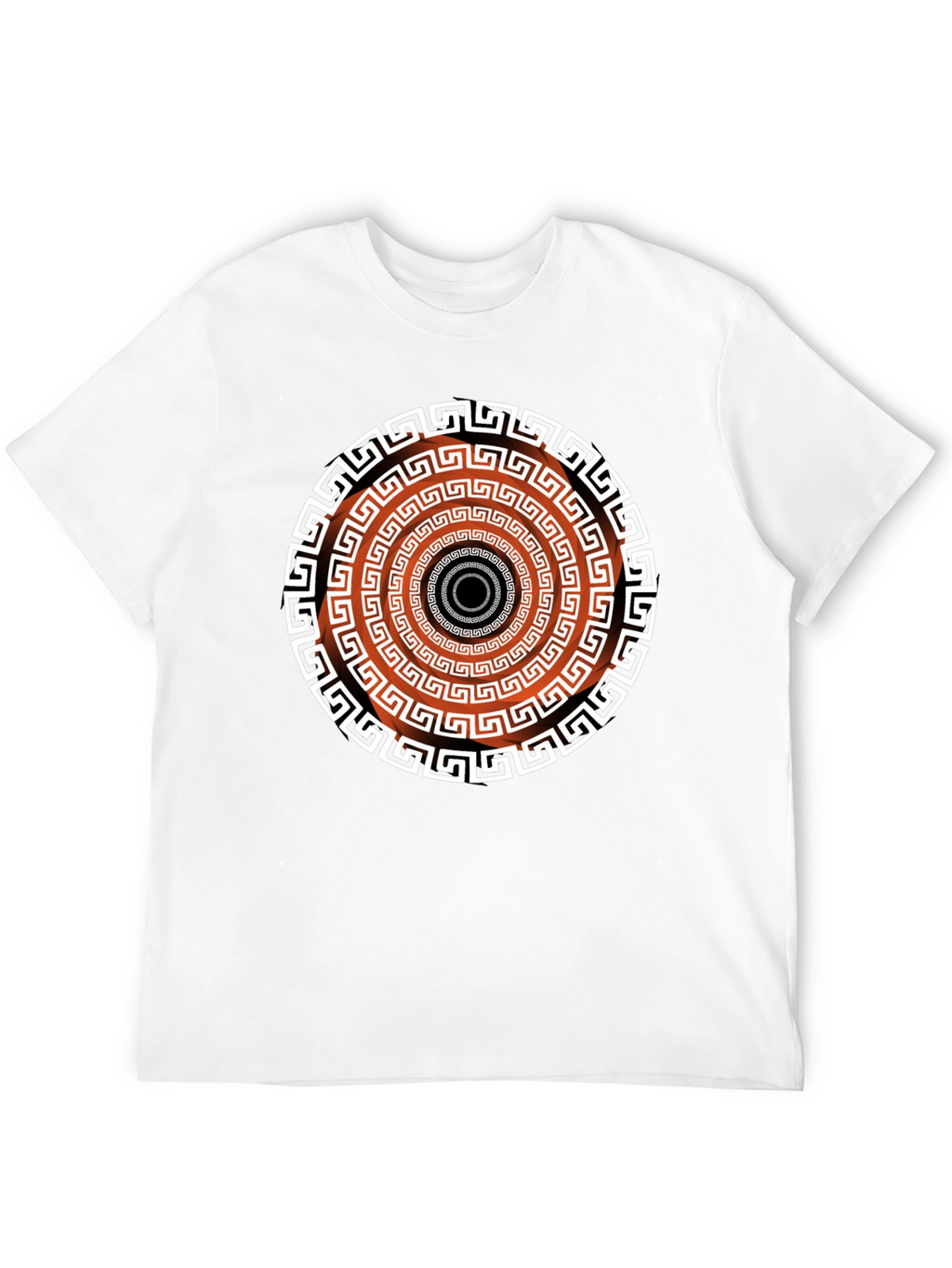 Geometric Patterned Black T-Shirt