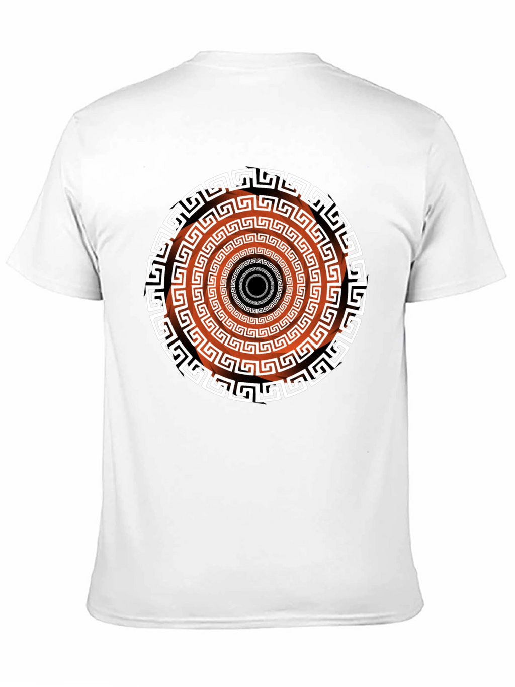 Geometric Patterned Black T-Shirt