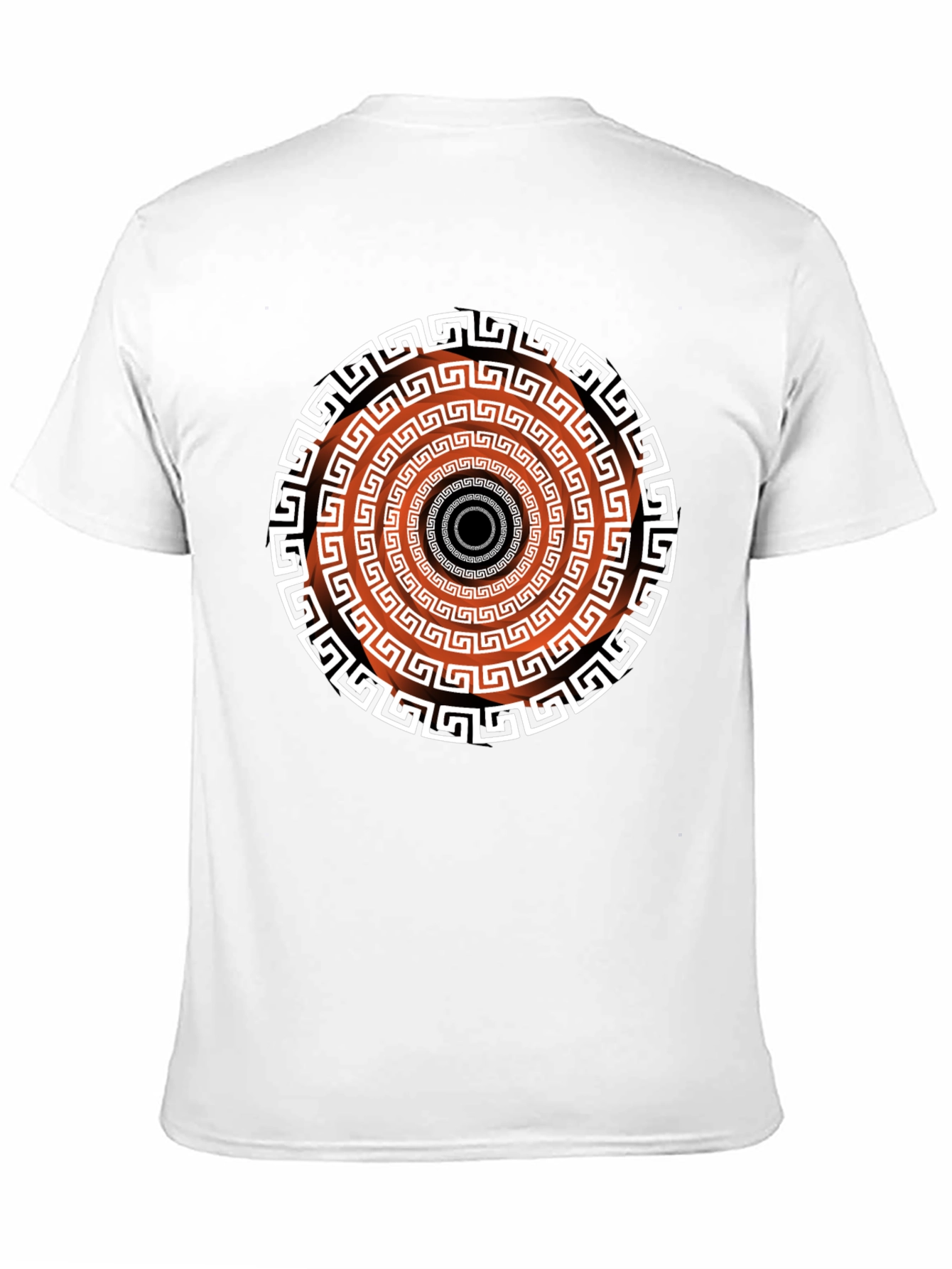 Geometric Patterned Black T-Shirt