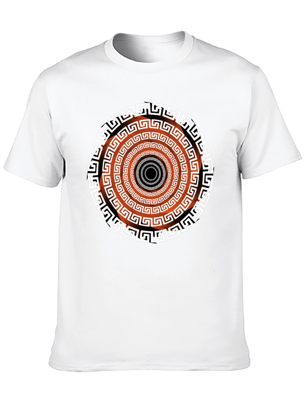 Geometric Patterned Black T-Shirt