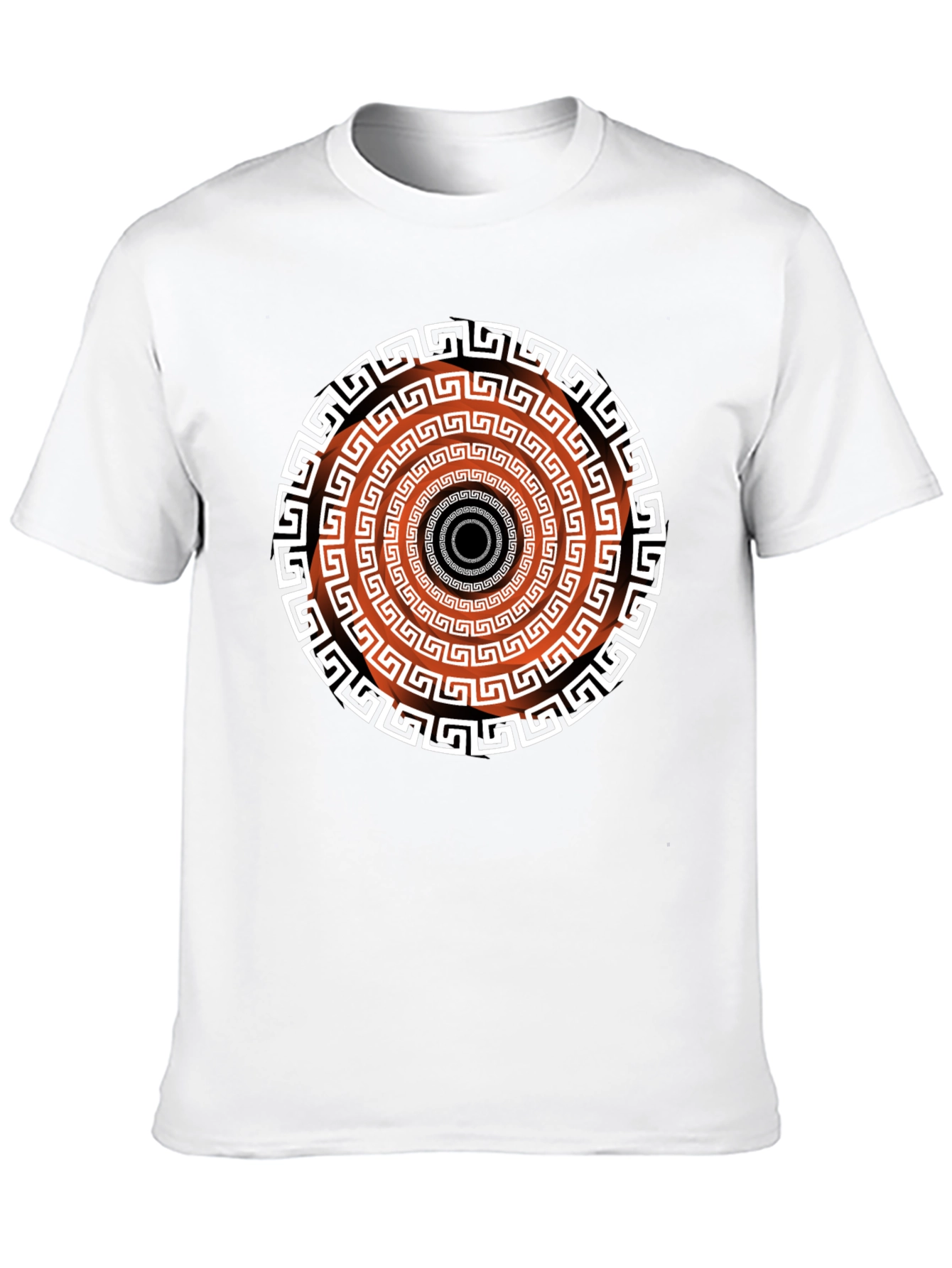 Geometric Patterned Black T-Shirt