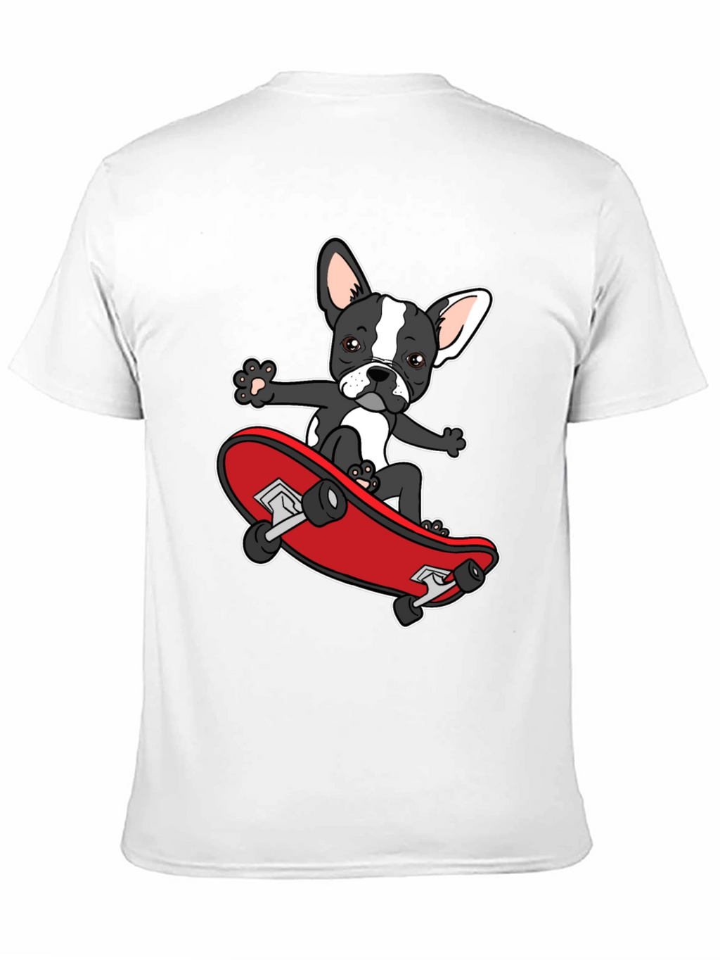 Dog on Skateboard Graphic T-Shirt
