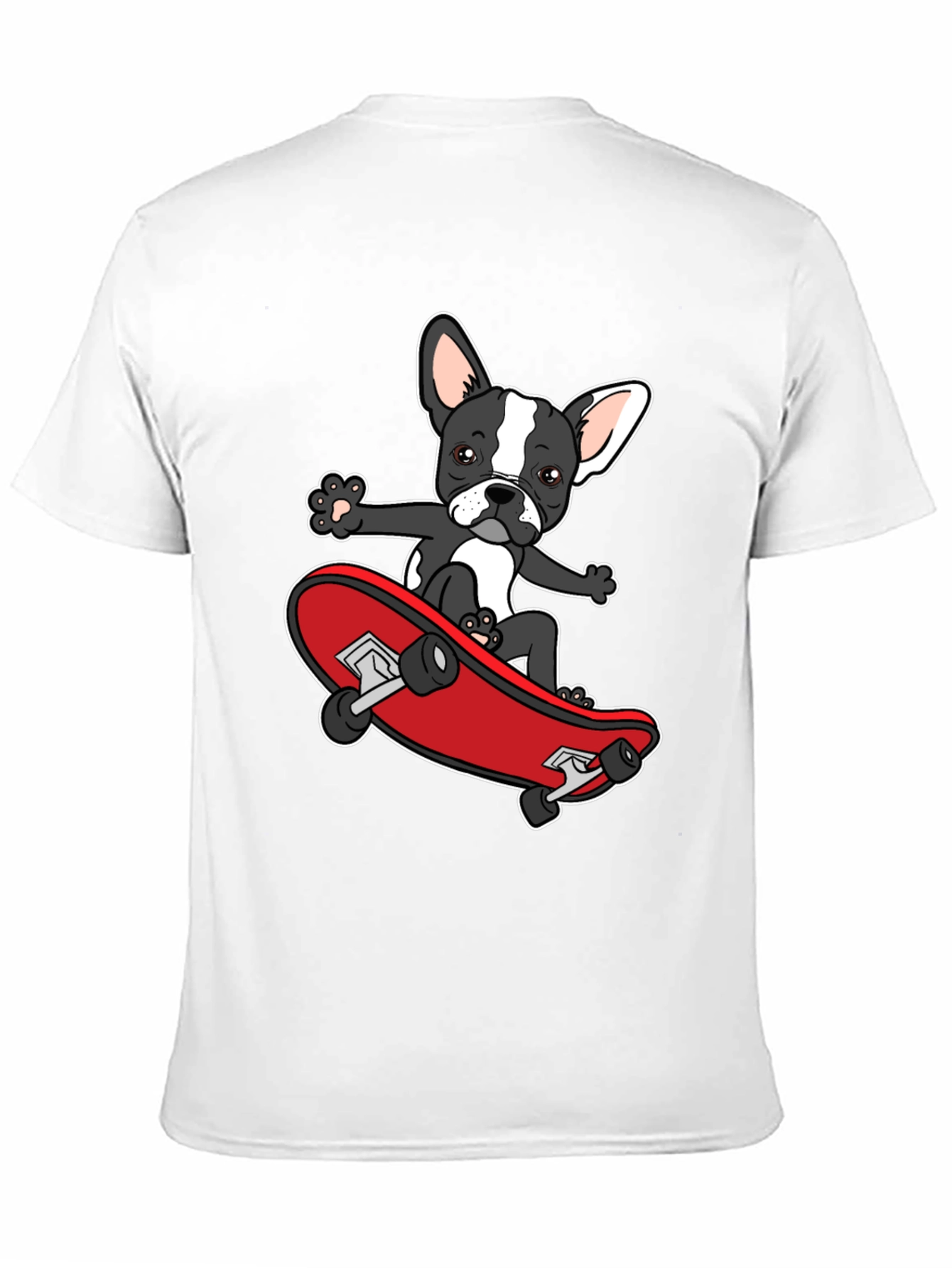 Dog on Skateboard Graphic T-Shirt