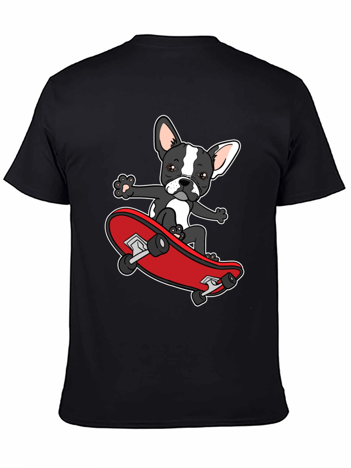 Dog on Skateboard Graphic T-Shirt