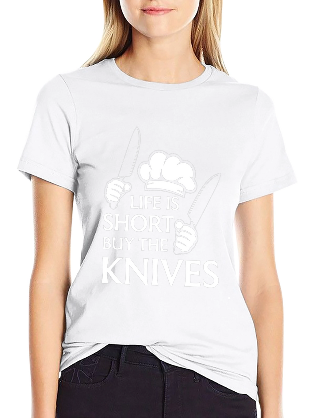 Life Is Short Buy The Knives Black T-Shirt