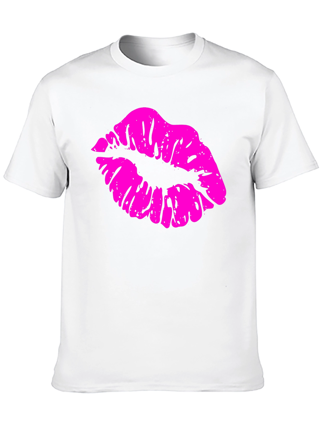 Kiss Print Mens Black T-Shirt