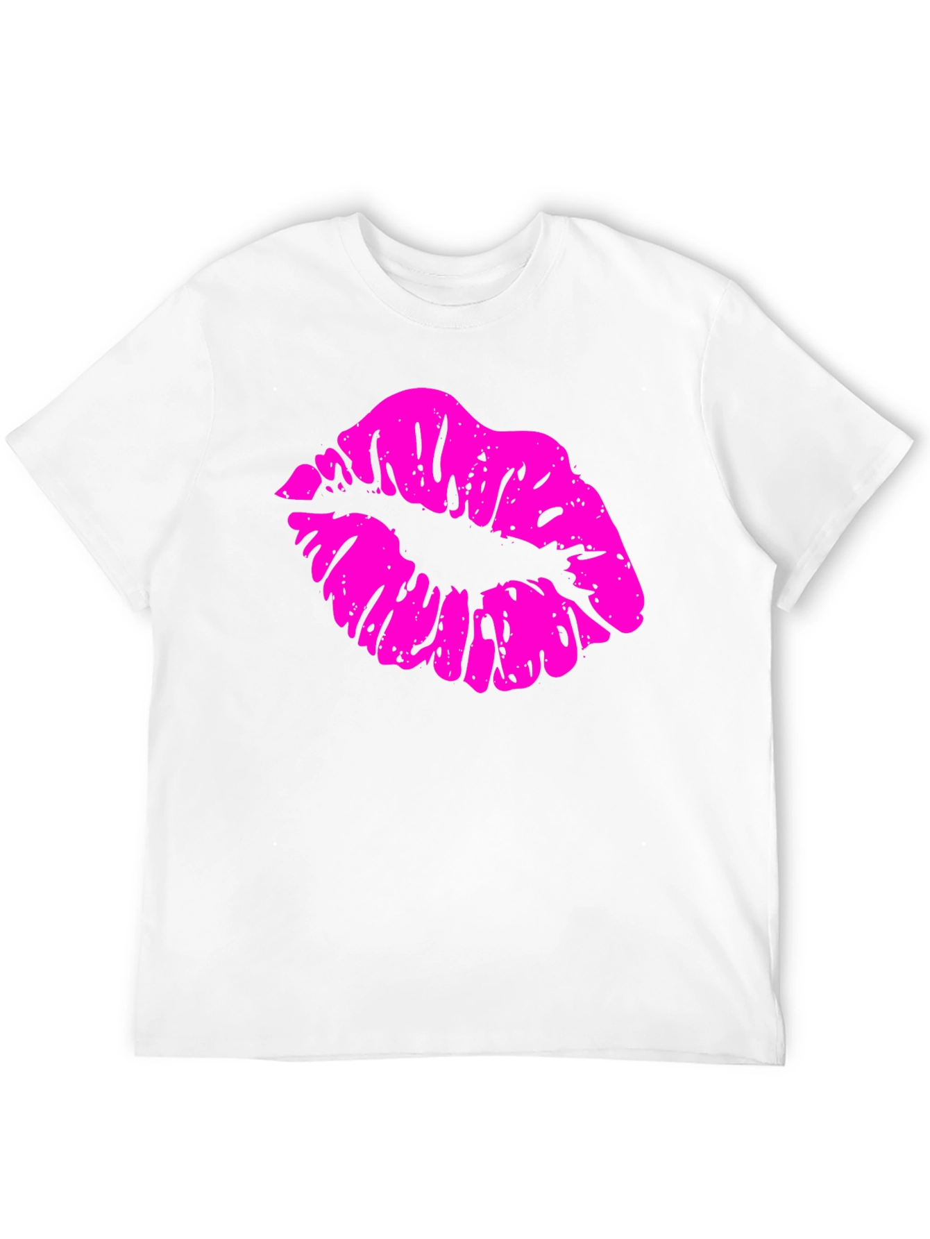 Kiss Print Mens Black T-Shirt
