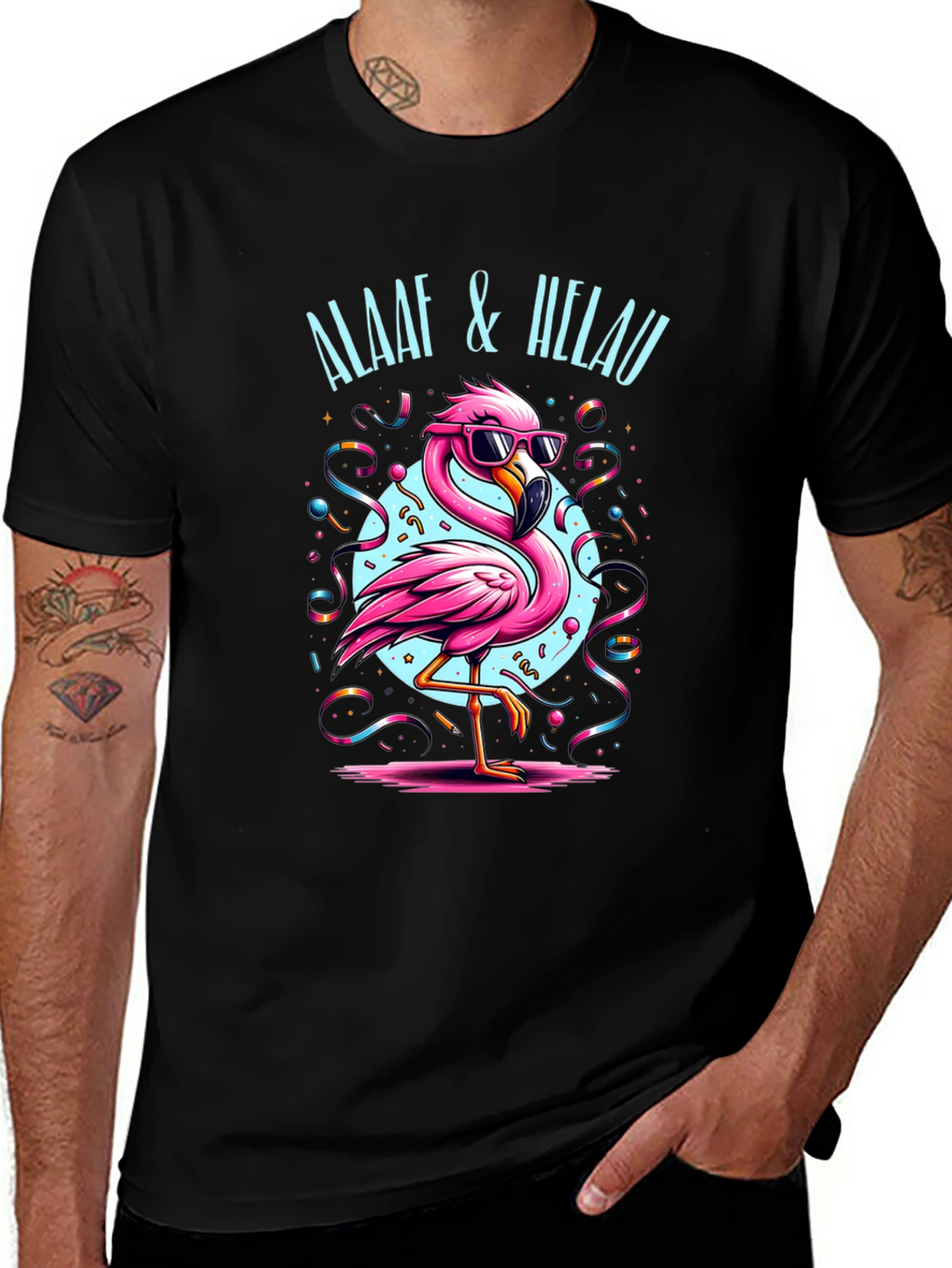 Festive Flamingo T-Shirt - Alaaf & Helau