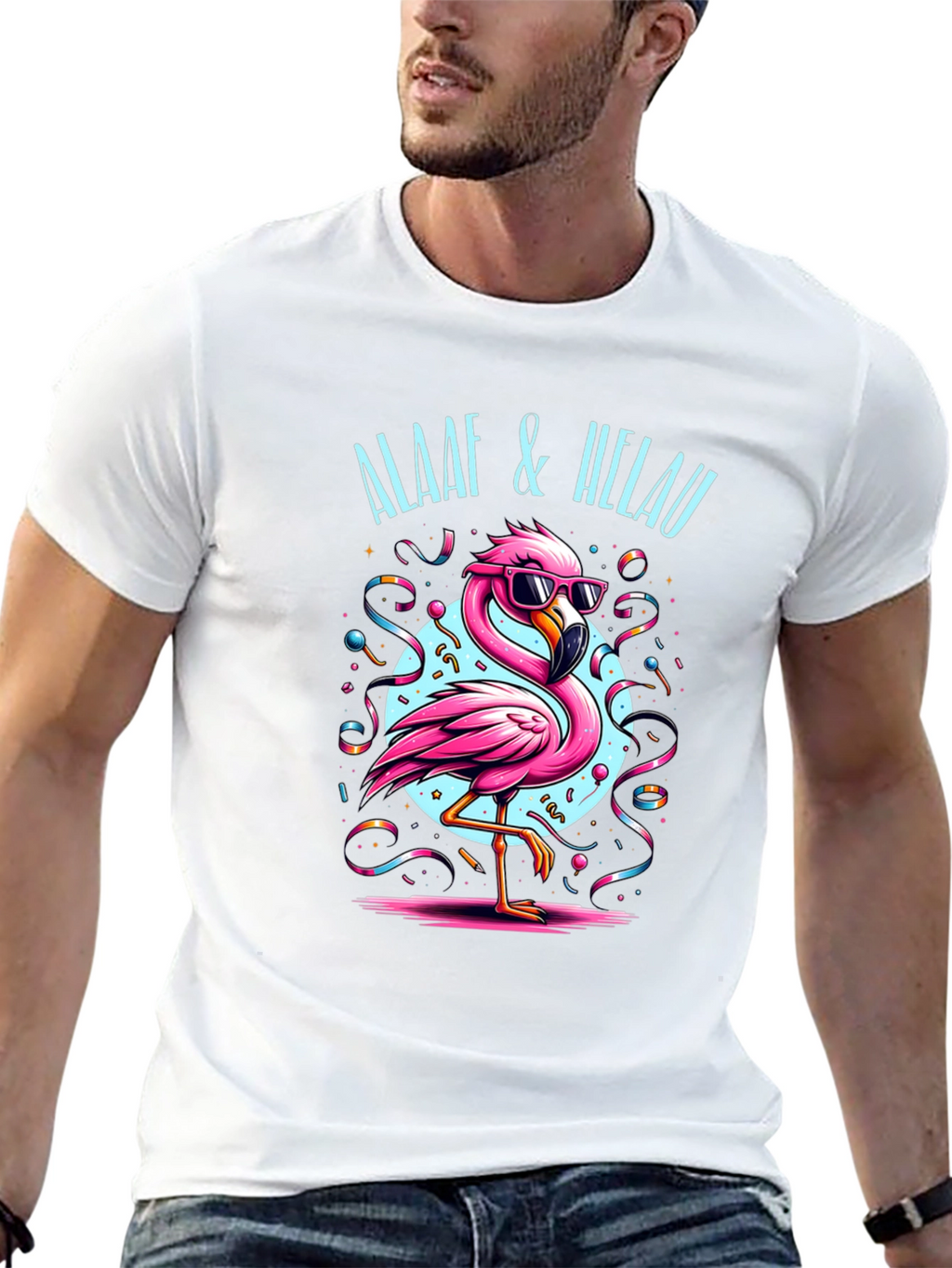 Festive Flamingo T-Shirt - Alaaf & Helau