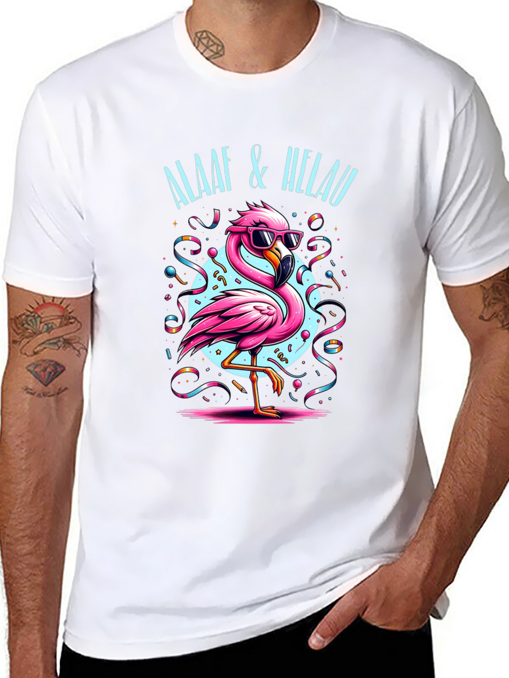 Festive Flamingo T-Shirt - Alaaf & Helau