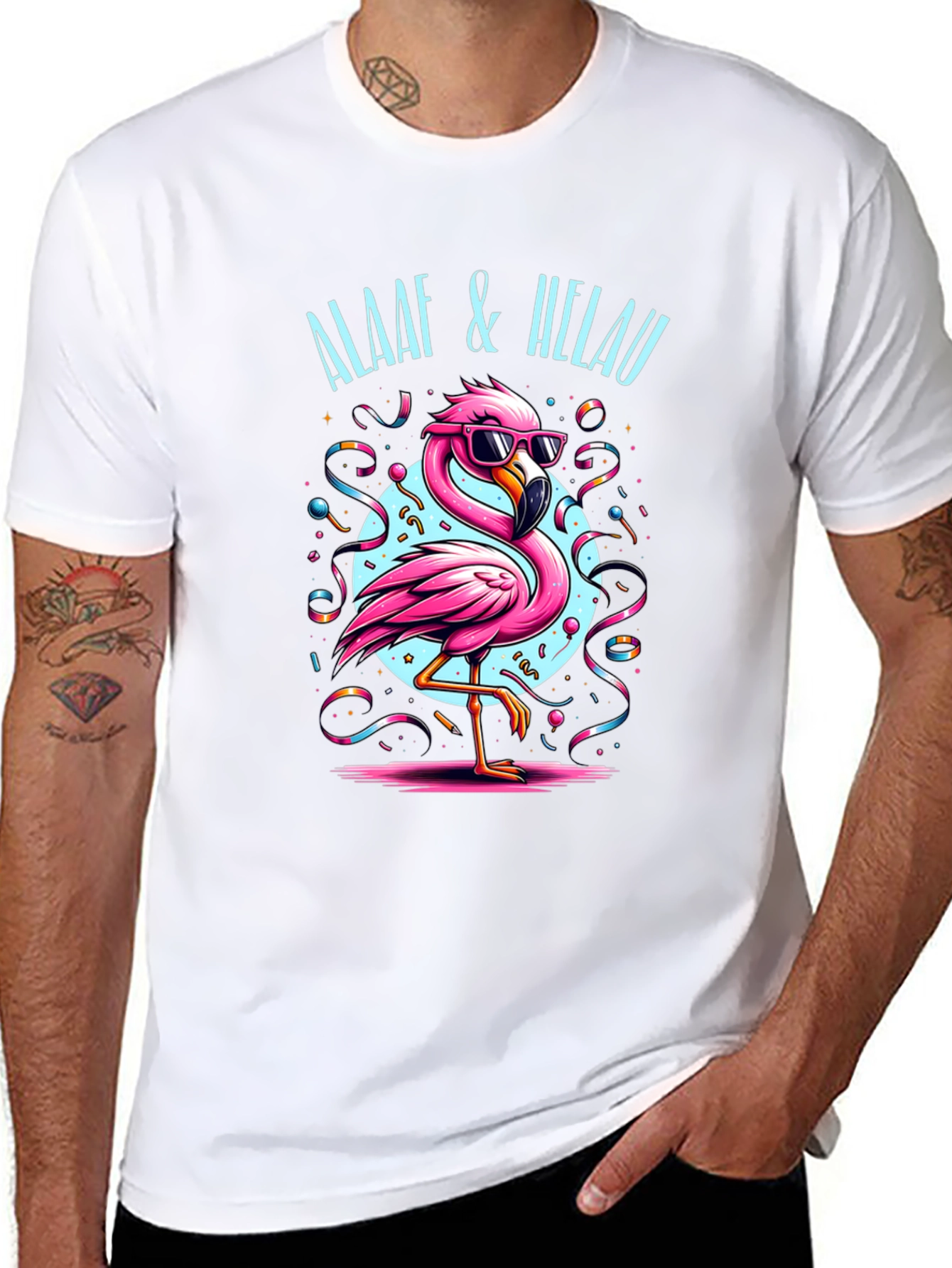Festive Flamingo T-Shirt - Alaaf & Helau