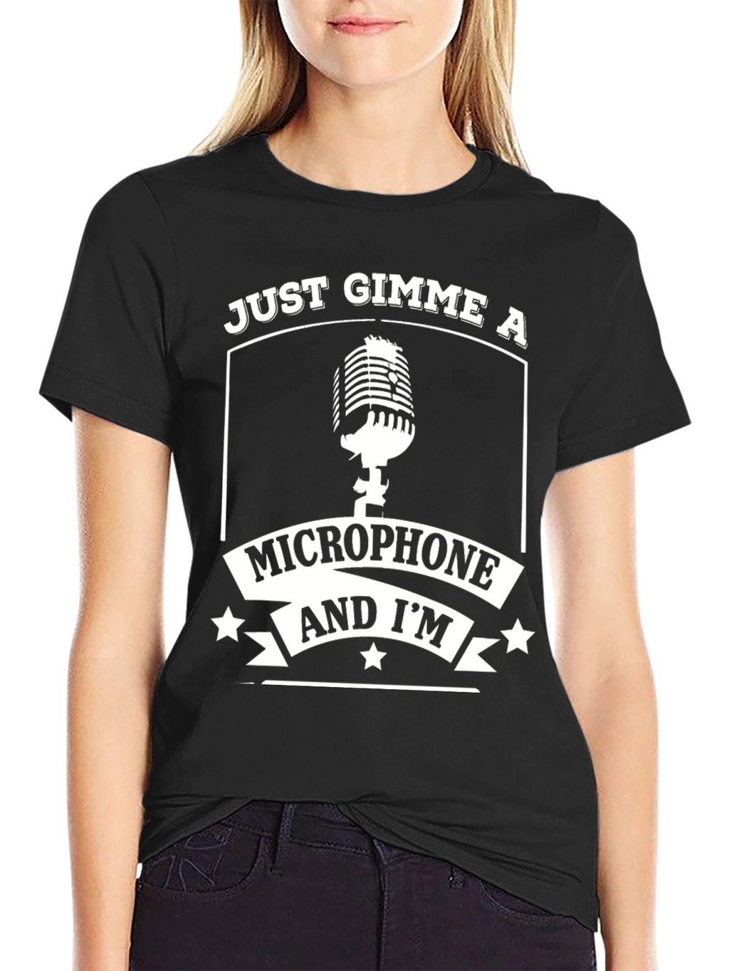 Just Gimme A Microphone Graphic T-Shirt