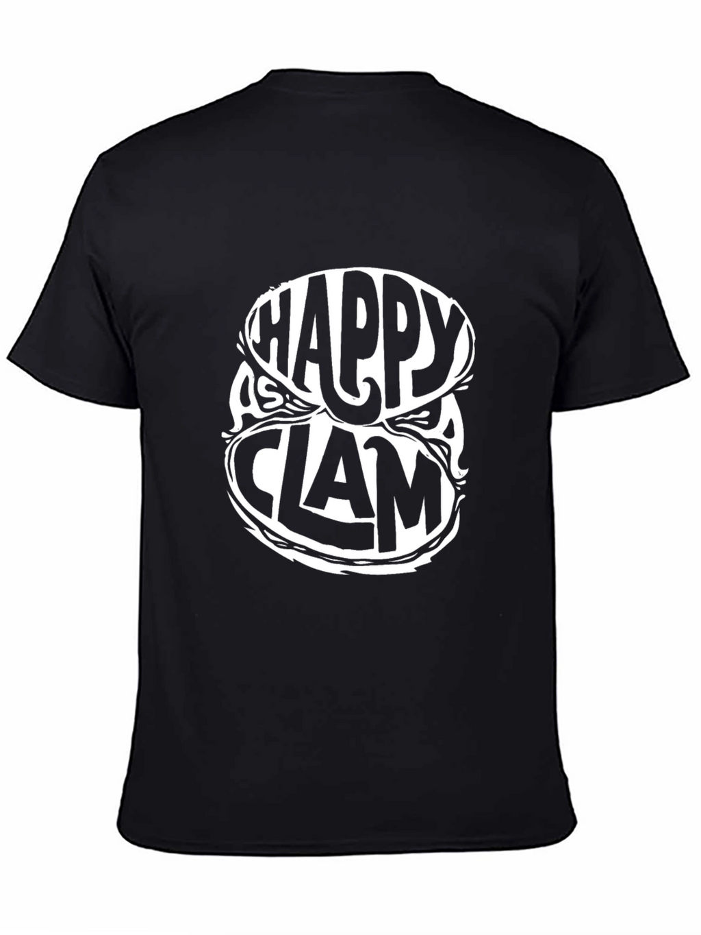 Happy as a Clam Graphic Tee - Black Cotton