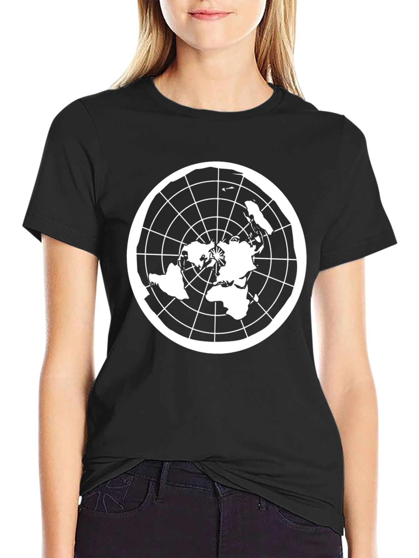Flat Earth Map T-Shirt - Conspiracy Theory Design