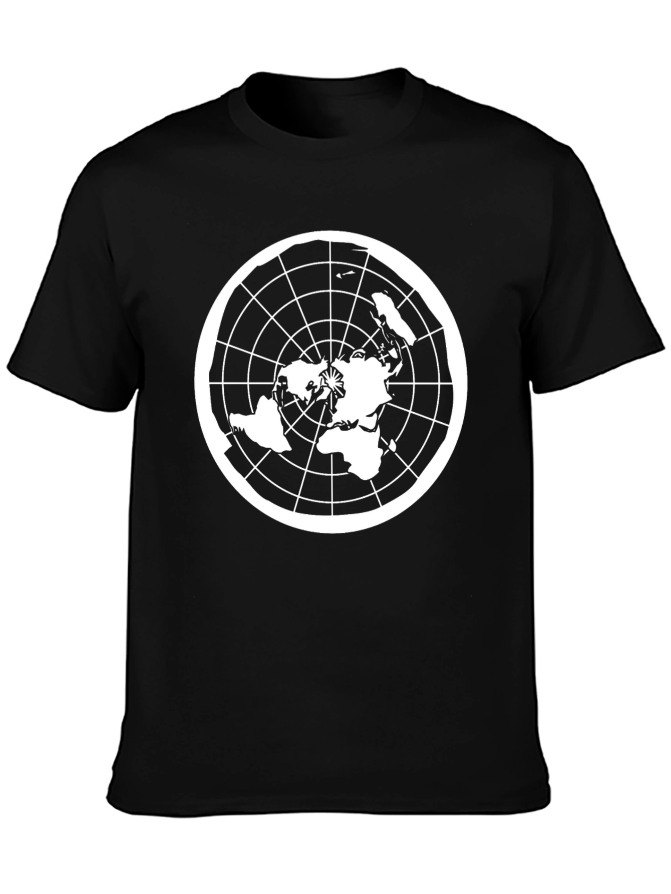 Flat Earth Map T-Shirt - Conspiracy Theory Design