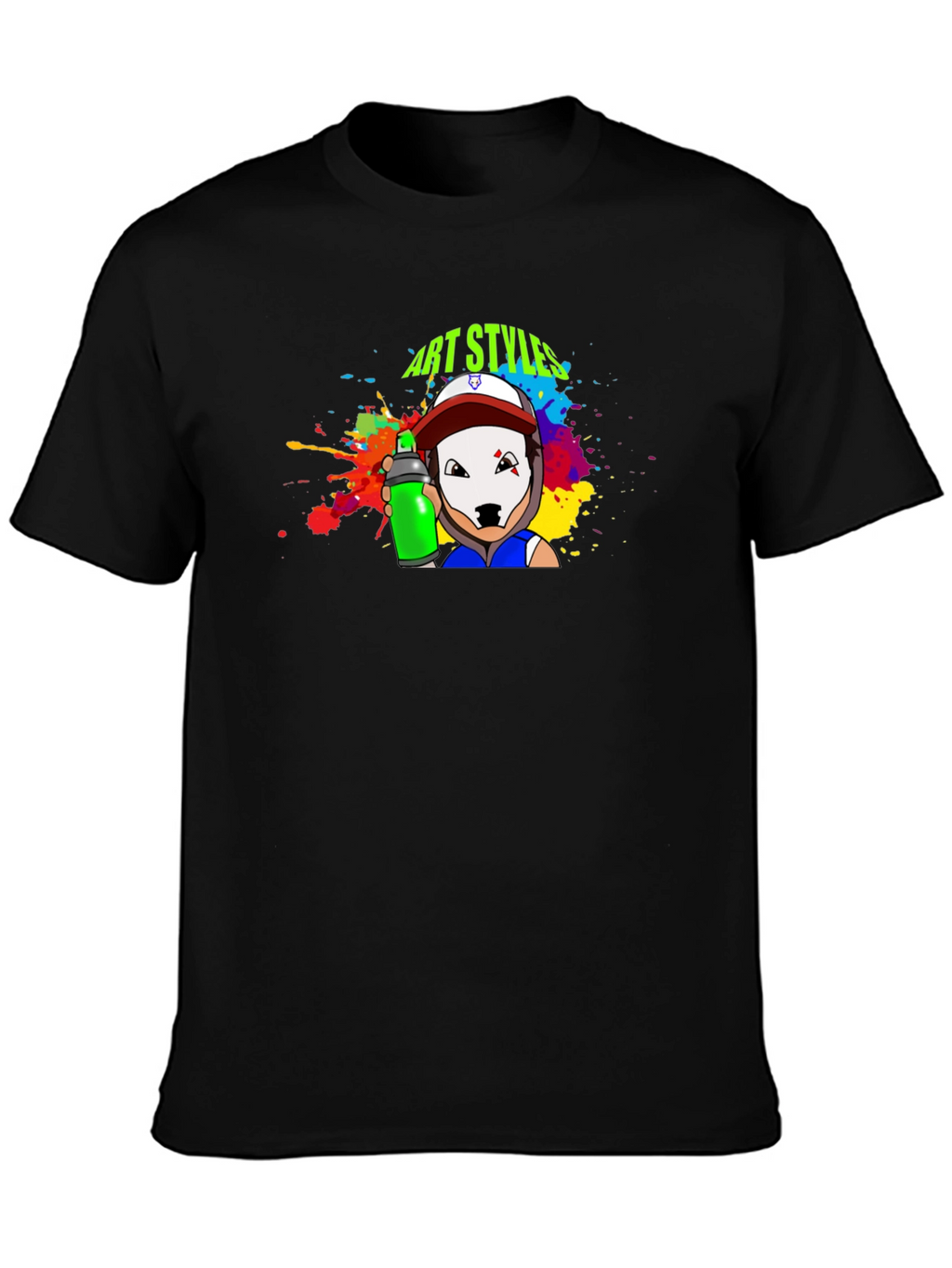 Art Styles Graphic T-Shirt - Black Crew Neck