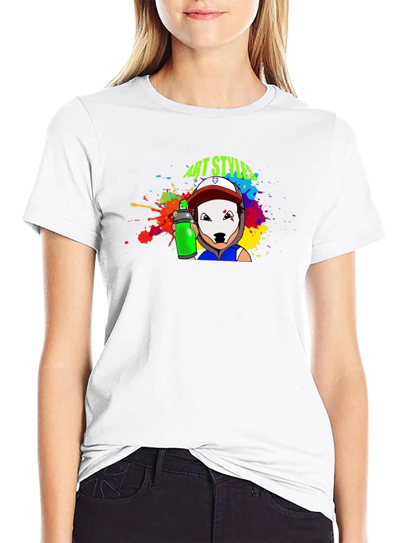 Art Styles Graphic T-Shirt - Black Crew Neck