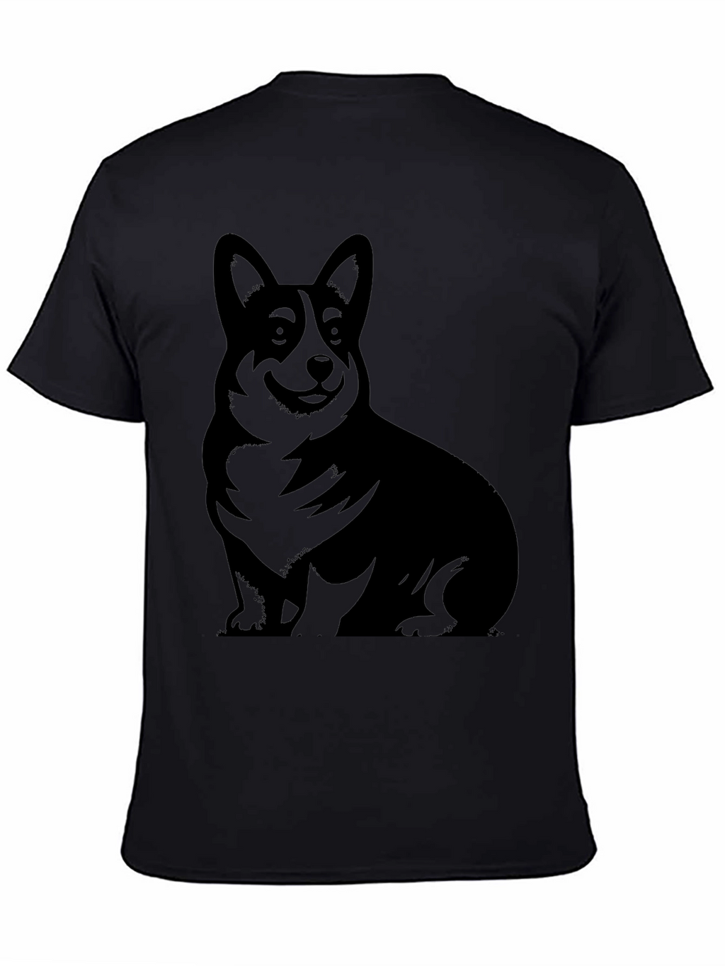 Corgi Silhouette Black T-Shirt