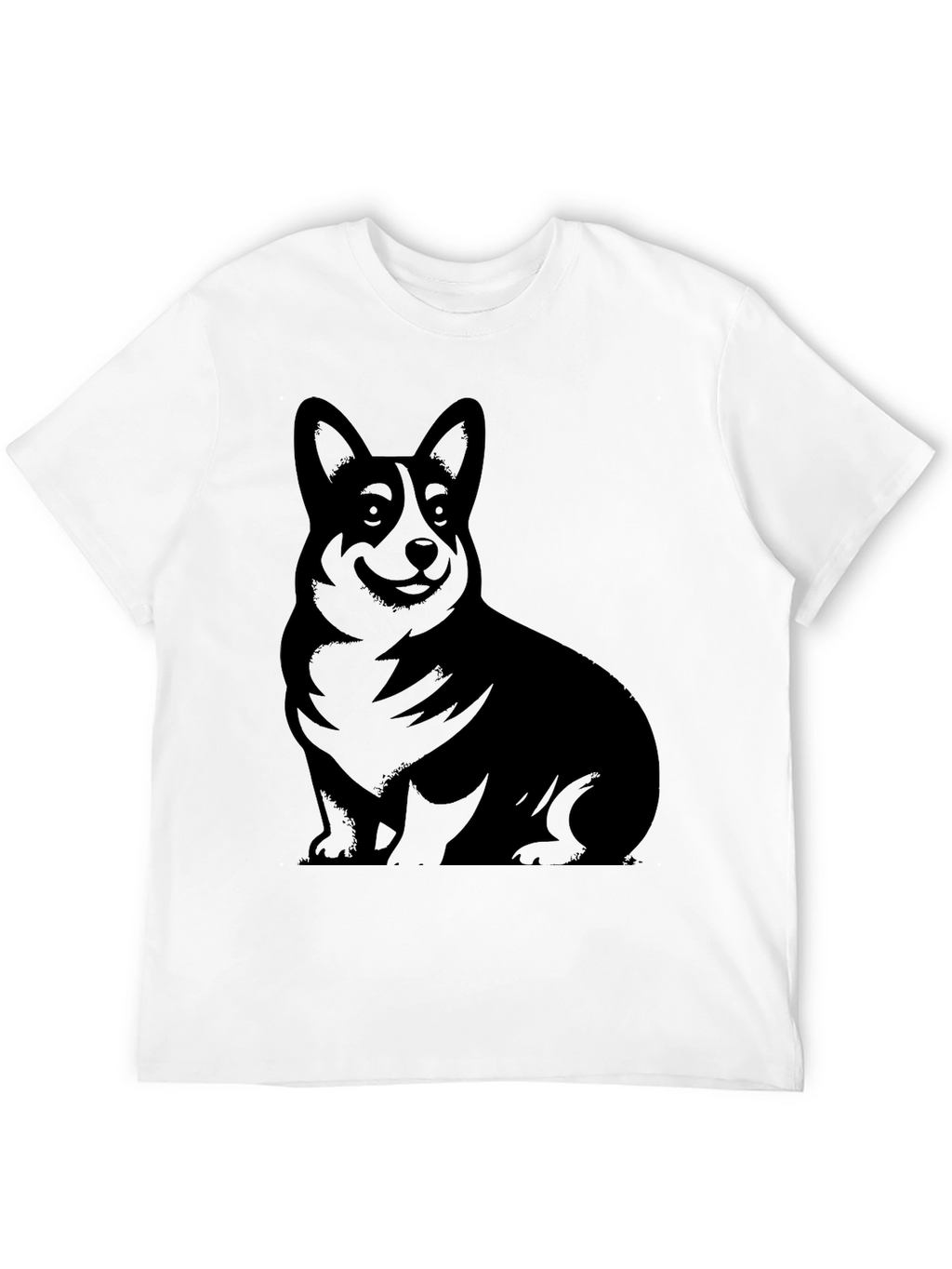 Corgi Silhouette Black T-Shirt