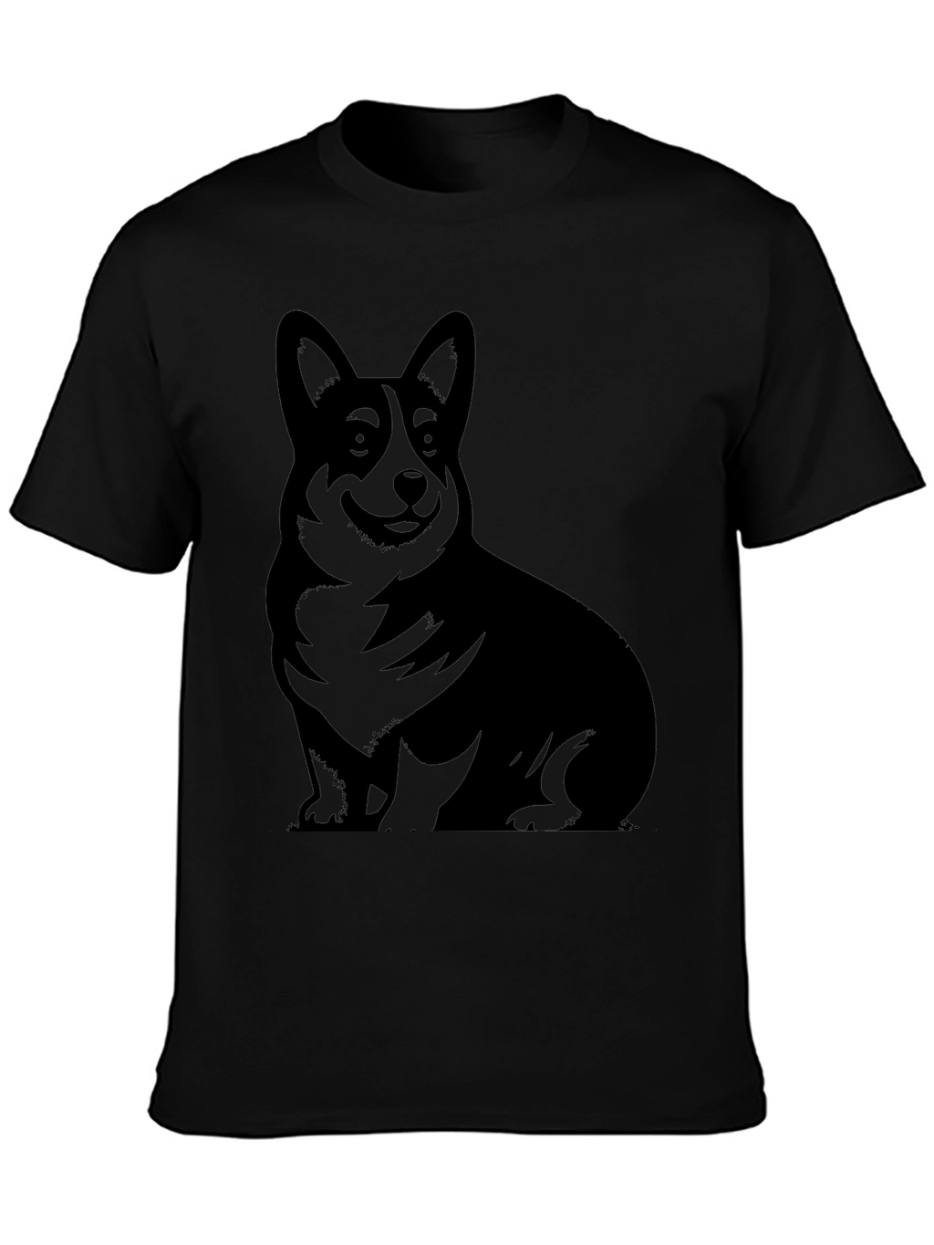 Corgi Silhouette Black T-Shirt