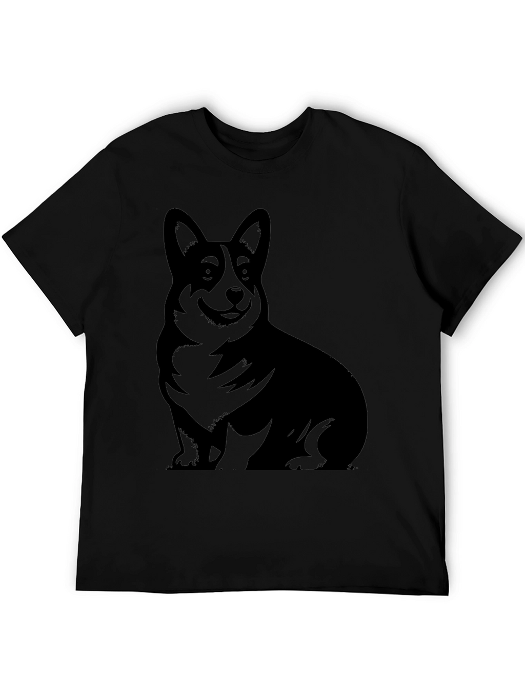 Corgi Silhouette Black T-Shirt