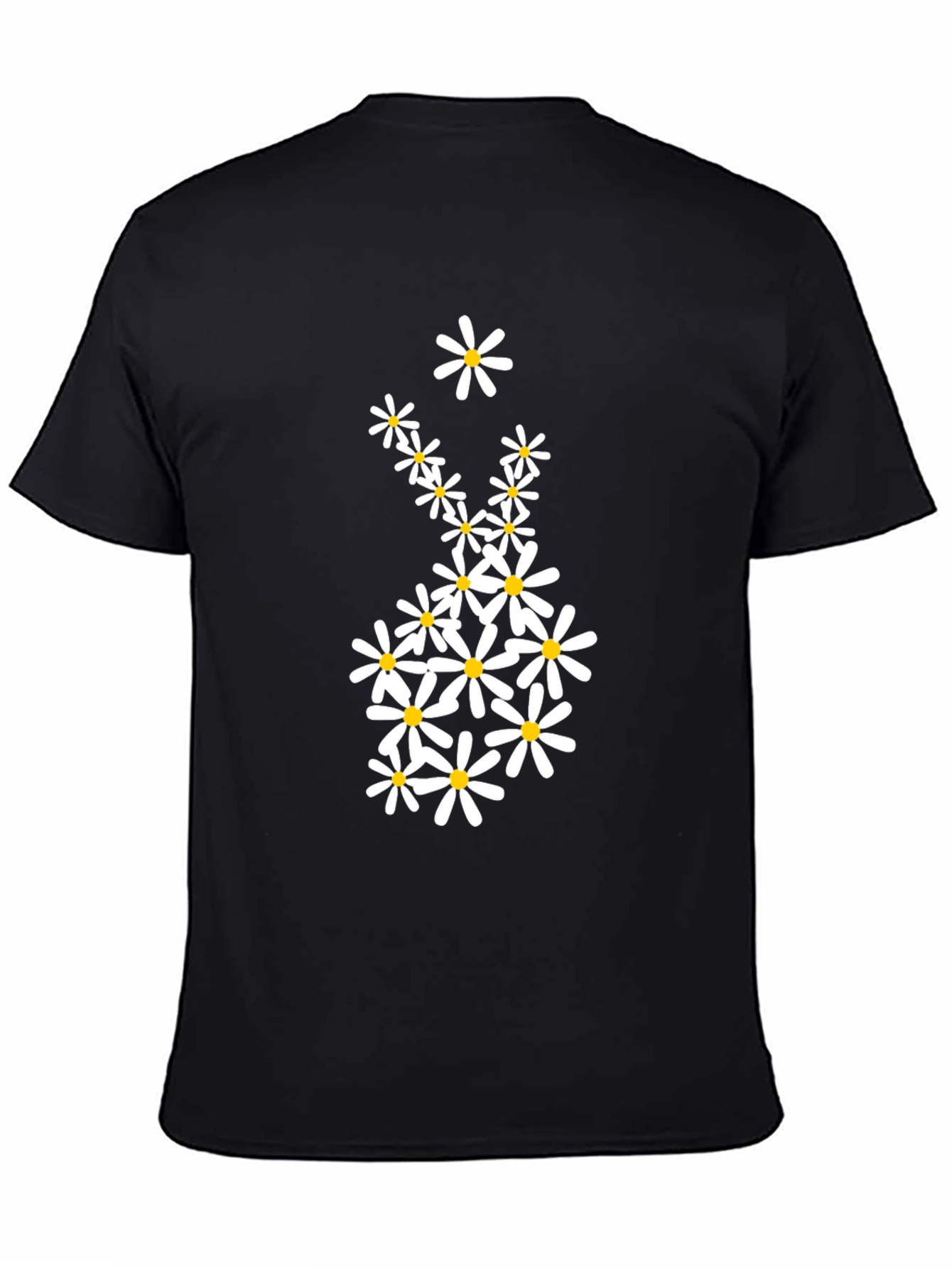 Daisy Graphic Tee - Black Casual T-Shirt