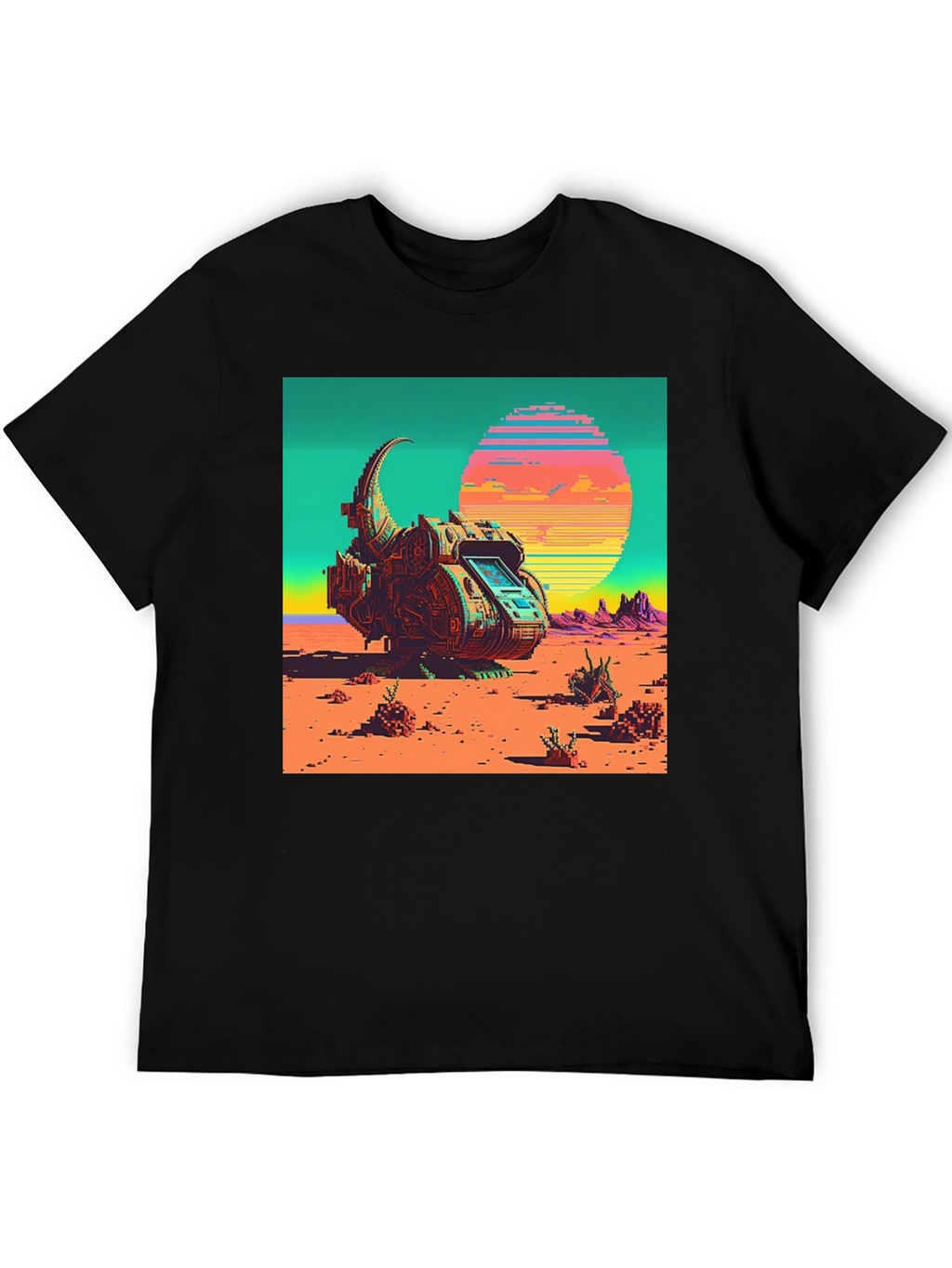 Retro Sci-Fi Pixel Art T-Shirt - Unique Design