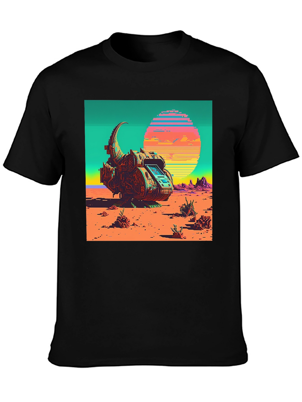 Retro Sci-Fi Pixel Art T-Shirt - Unique Design