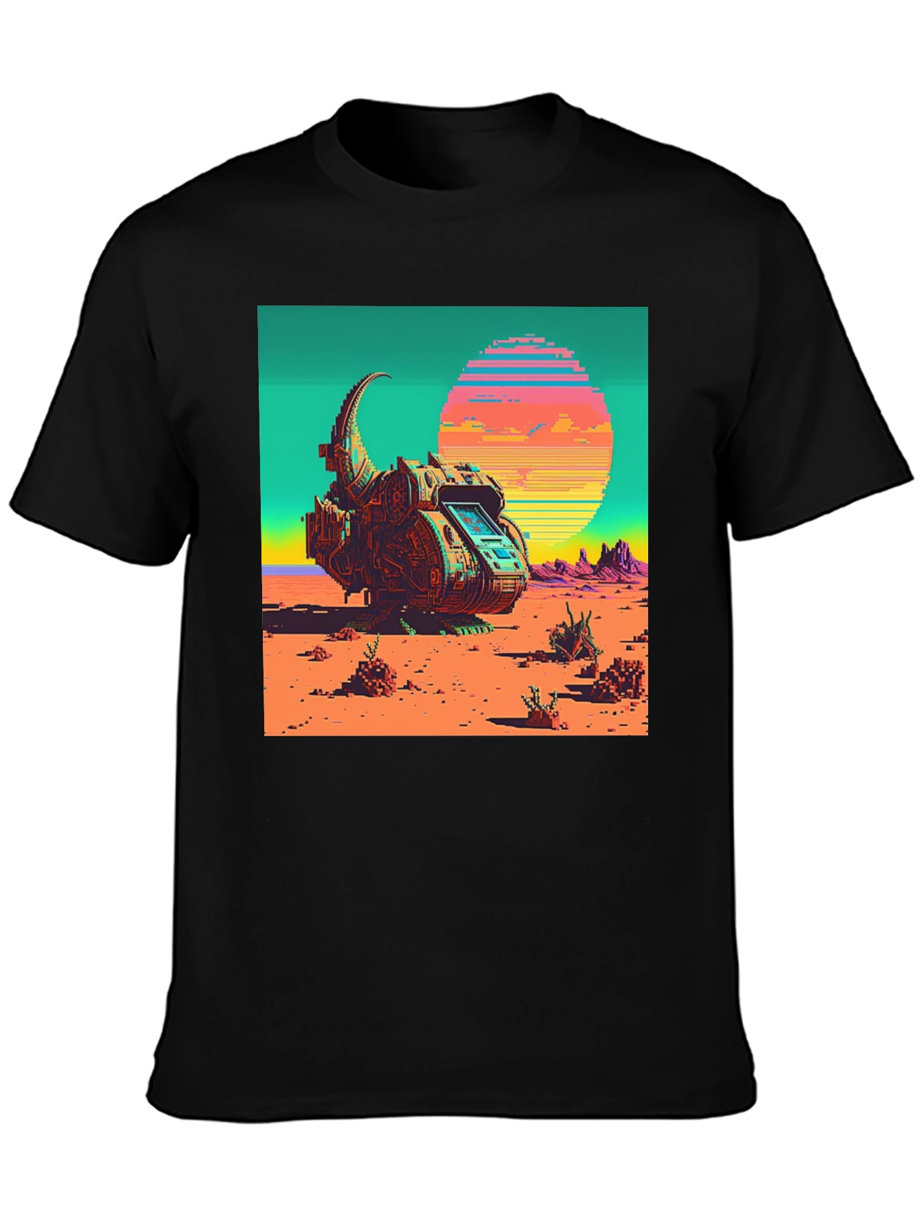 Retro Sci-Fi Pixel Art T-Shirt - Unique Design